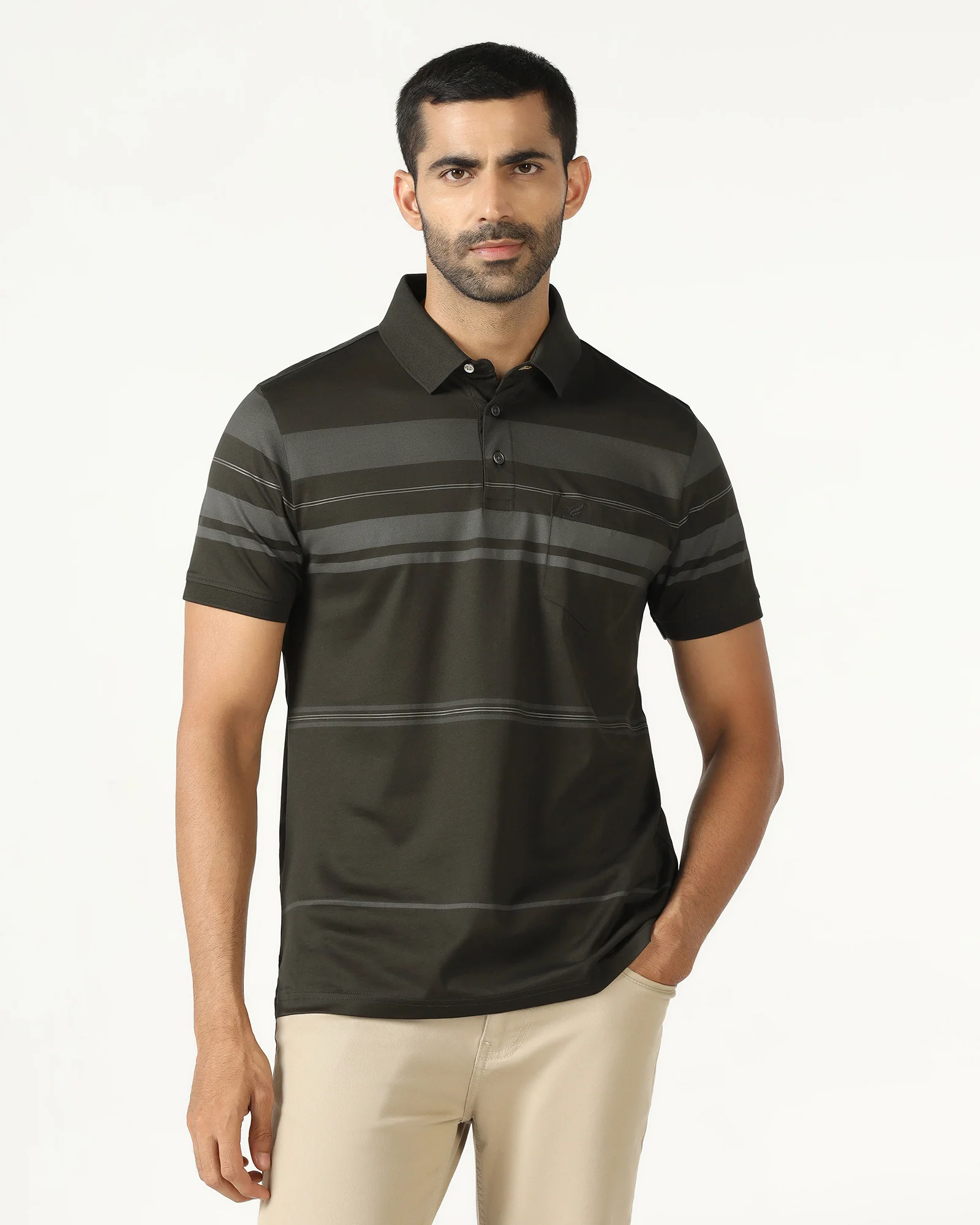 Kelp Stripe Polo - Tuck - Image 8