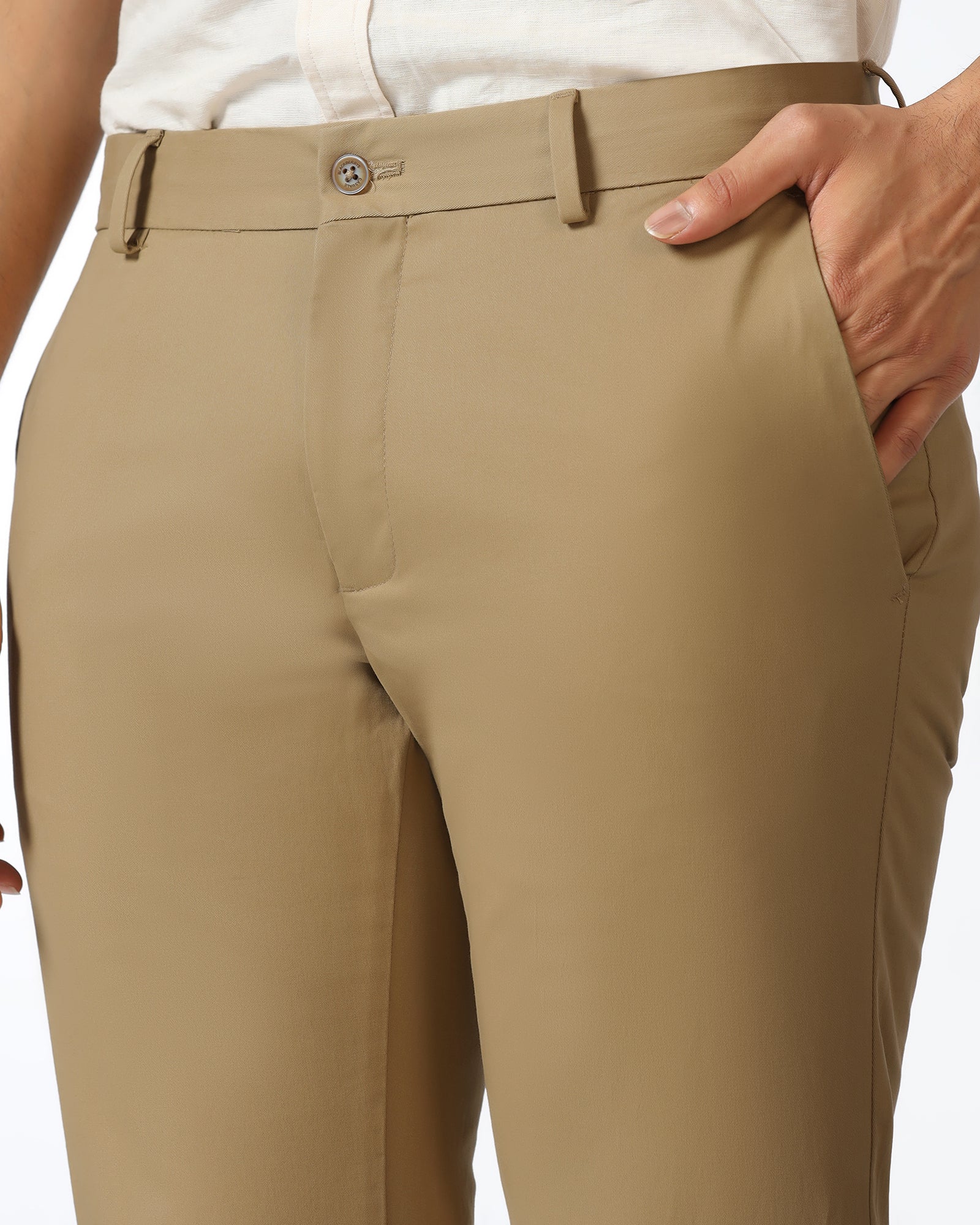 Khaki Solid Khakis - Mario - Image 4