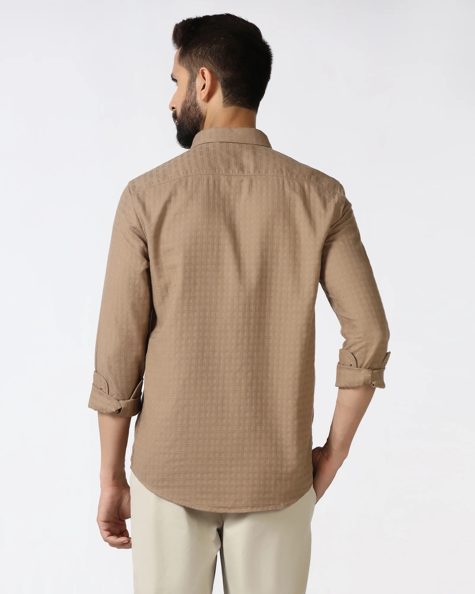 Khaki Solid Shirt - Orcad - Image 2