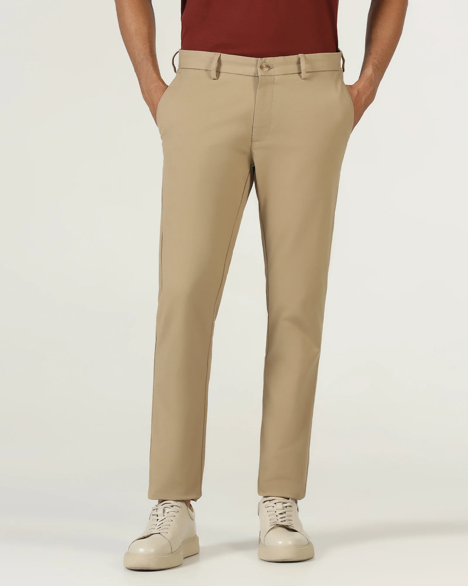 Khaki Textured Khakis - Karis - Image 3