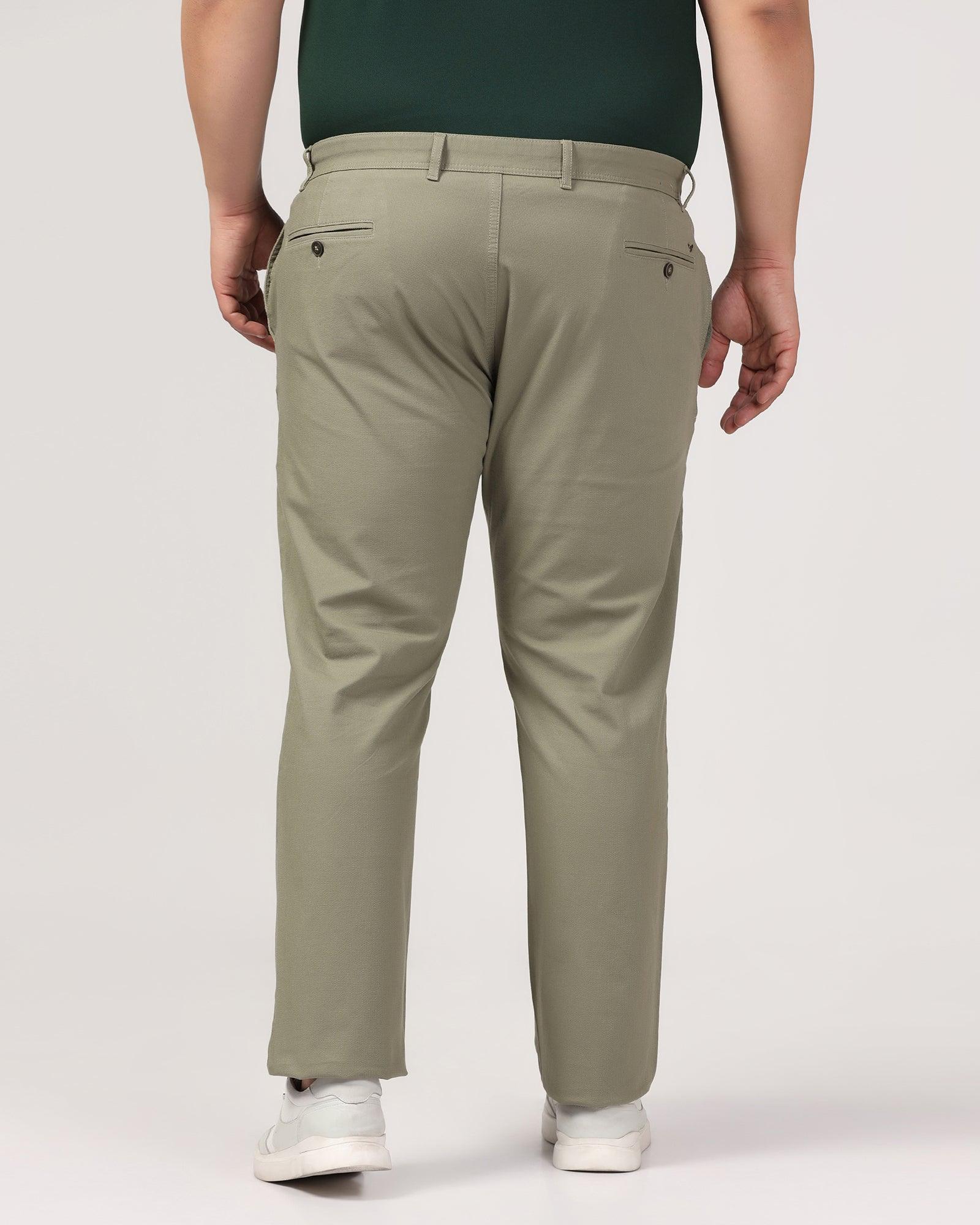 Slim Fit B-91 Casual Olive Solid Khakis - Kiler - Image 8
