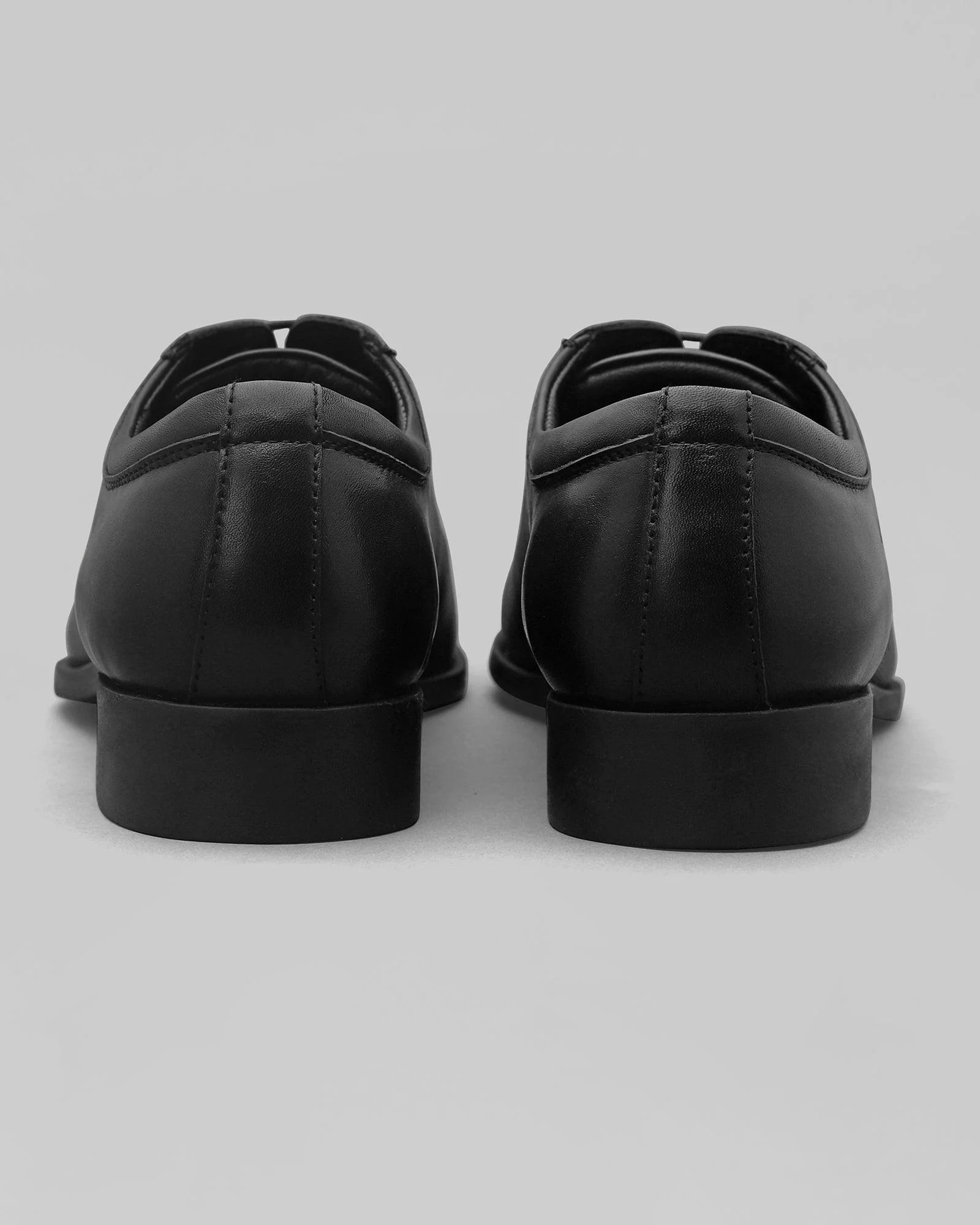 Must Haves Leather Black Textured Oxford Shoes - Kiwi - Image 4
