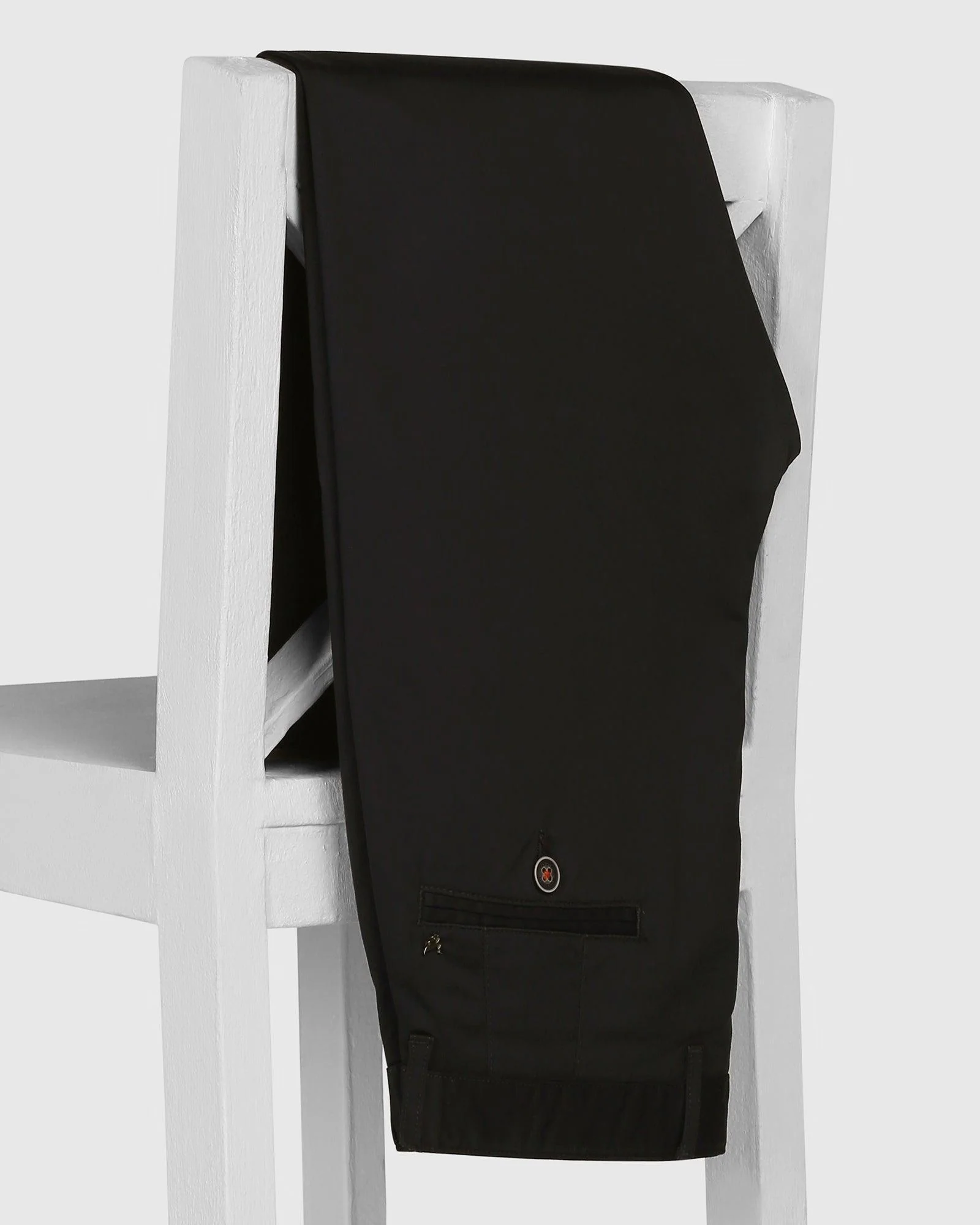 Slim Comfort B-95 Casual Knight Black Solid Khakis - Kolt - Image 5