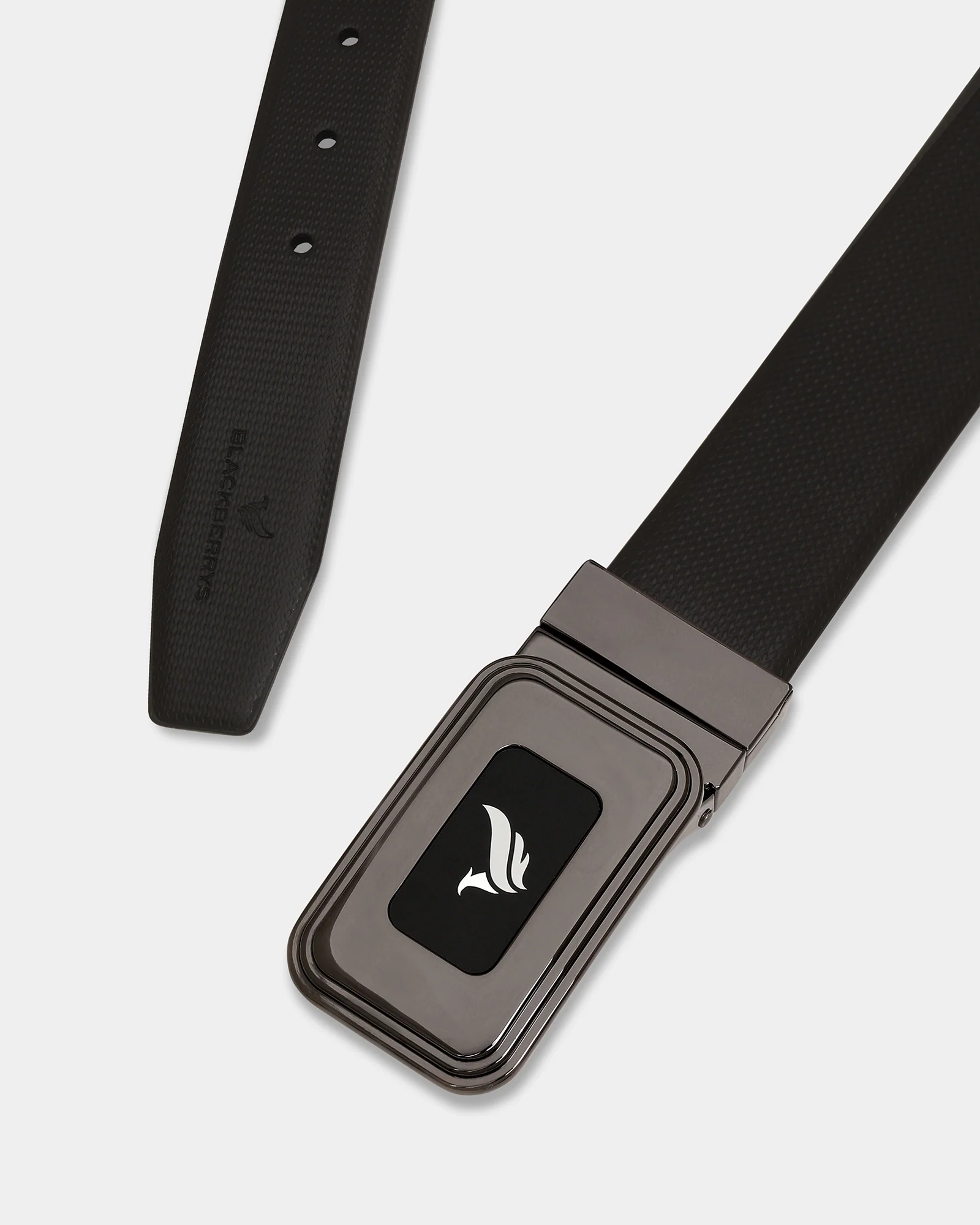 Leather Reversible Black & Brown Textured Belt - Apollo - Image 2