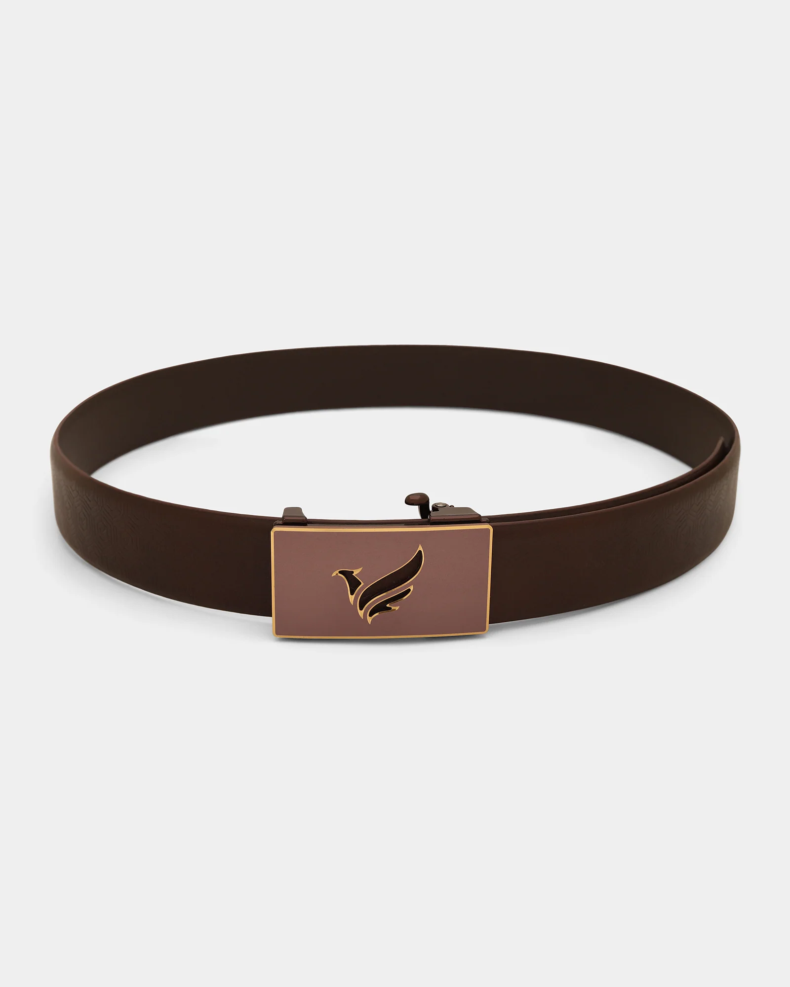 Leather Brown Textured Belt - Adamellite - Image 4