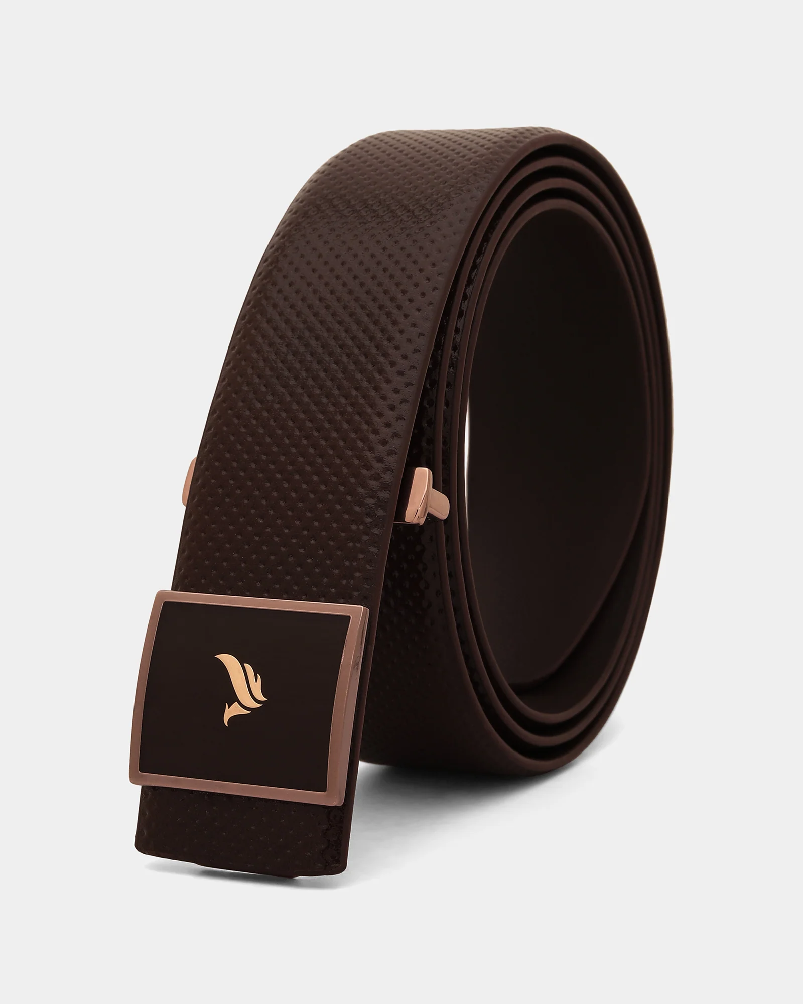 Leather Brown Textured Belt - Augussy - Image 3