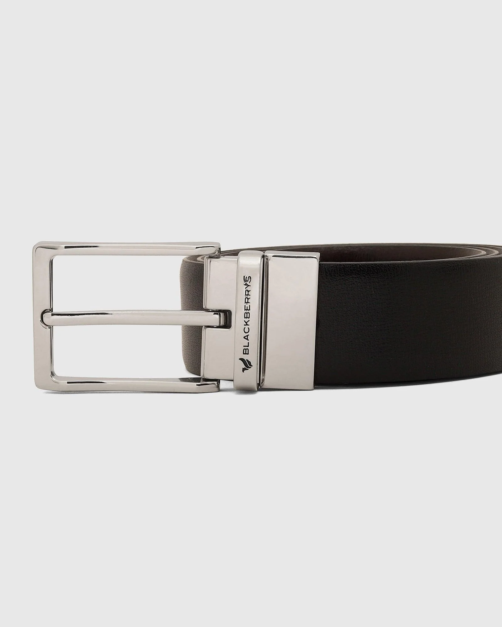 Leather Reversible Black & Brown Printed Belt - New Plum - Image 2