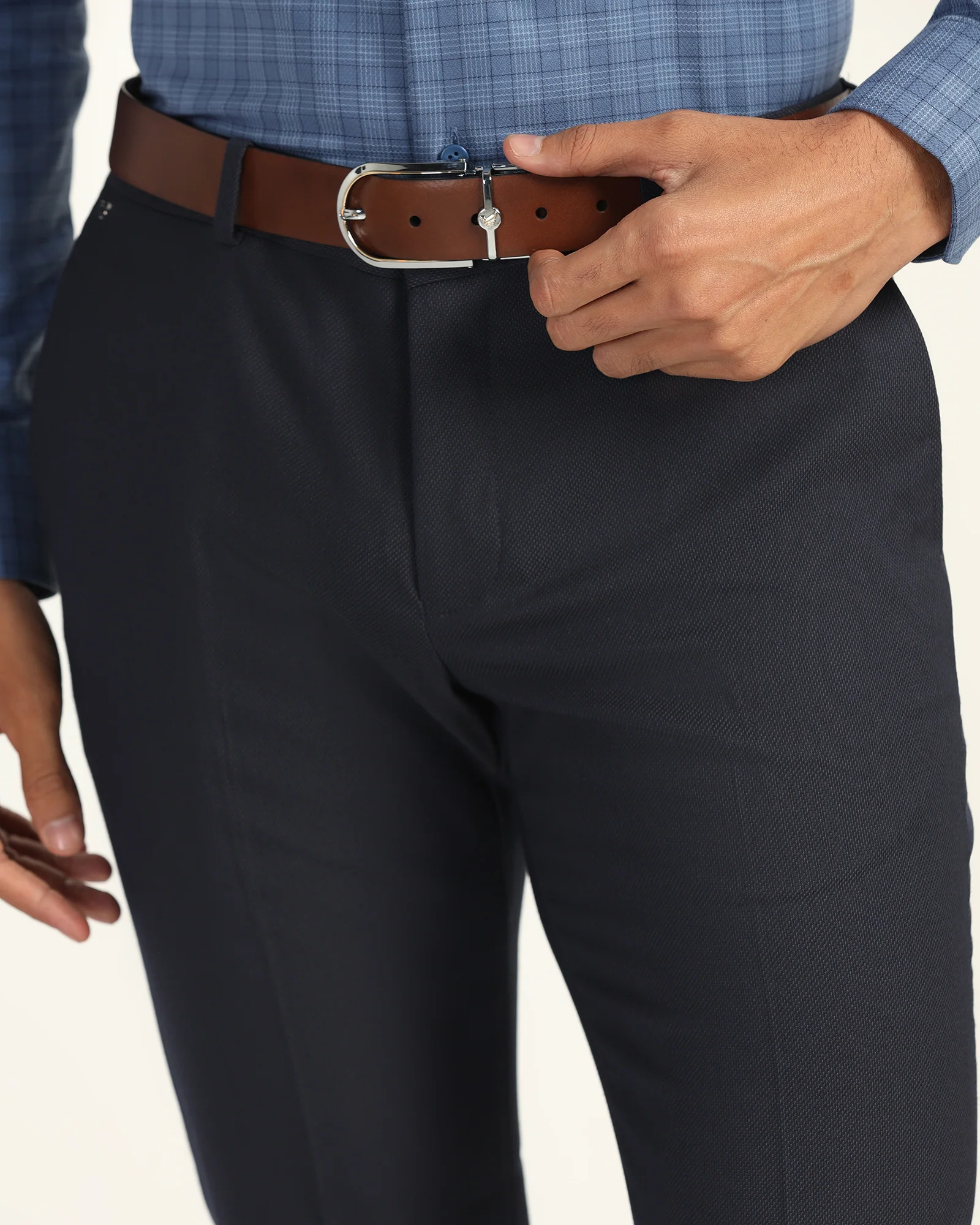 Leather Reversible Black & Tan Solid Belt - Valu - Image 7