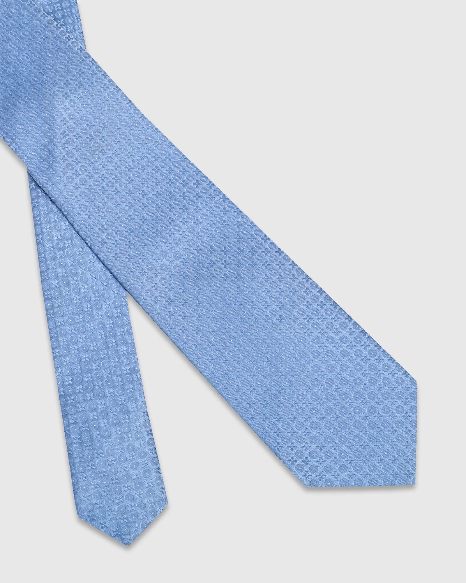 Light Blue Silk Jacquard Tie - Wayne - Image 2