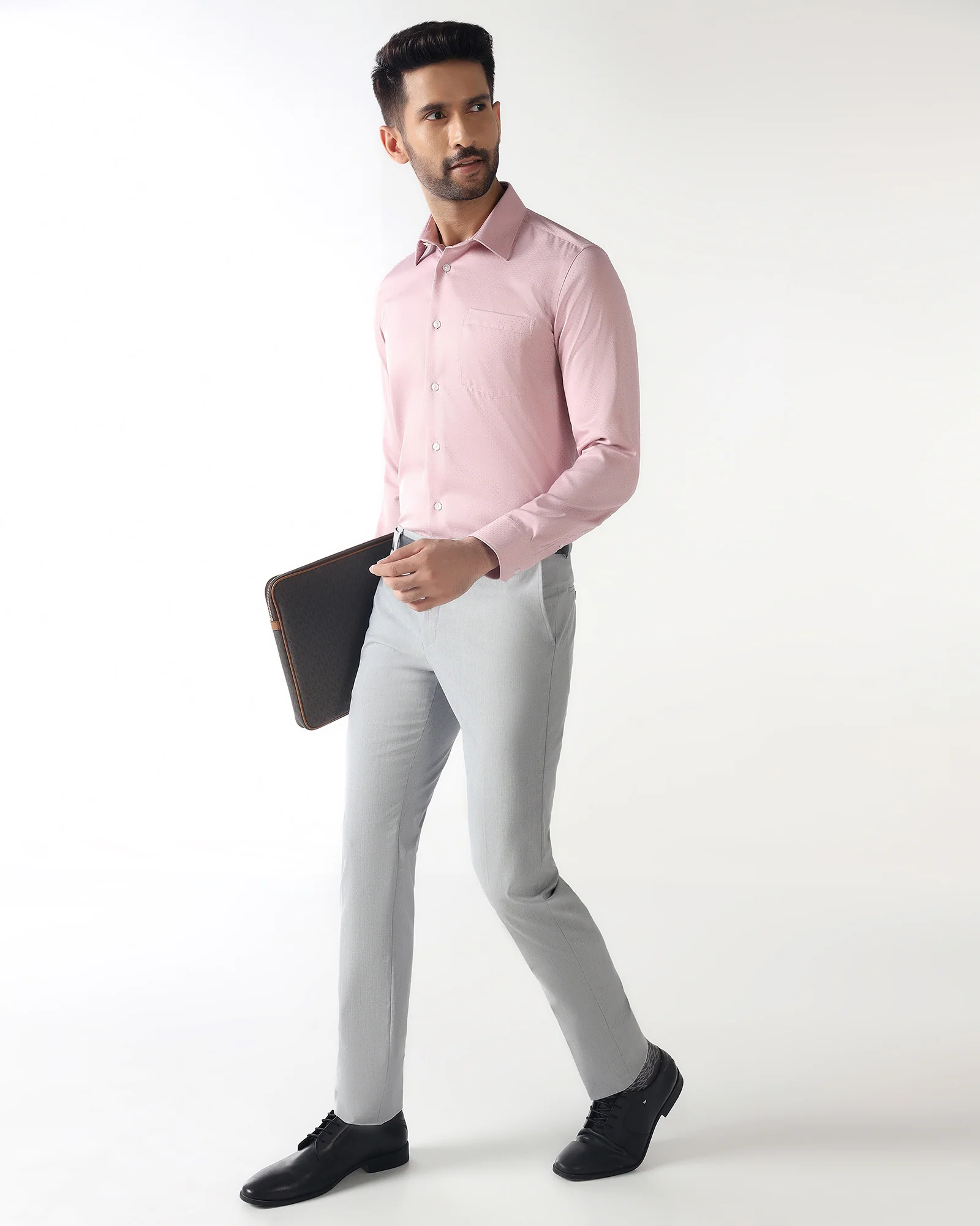 Light Grey Solid Trouser - Malone - Image 5