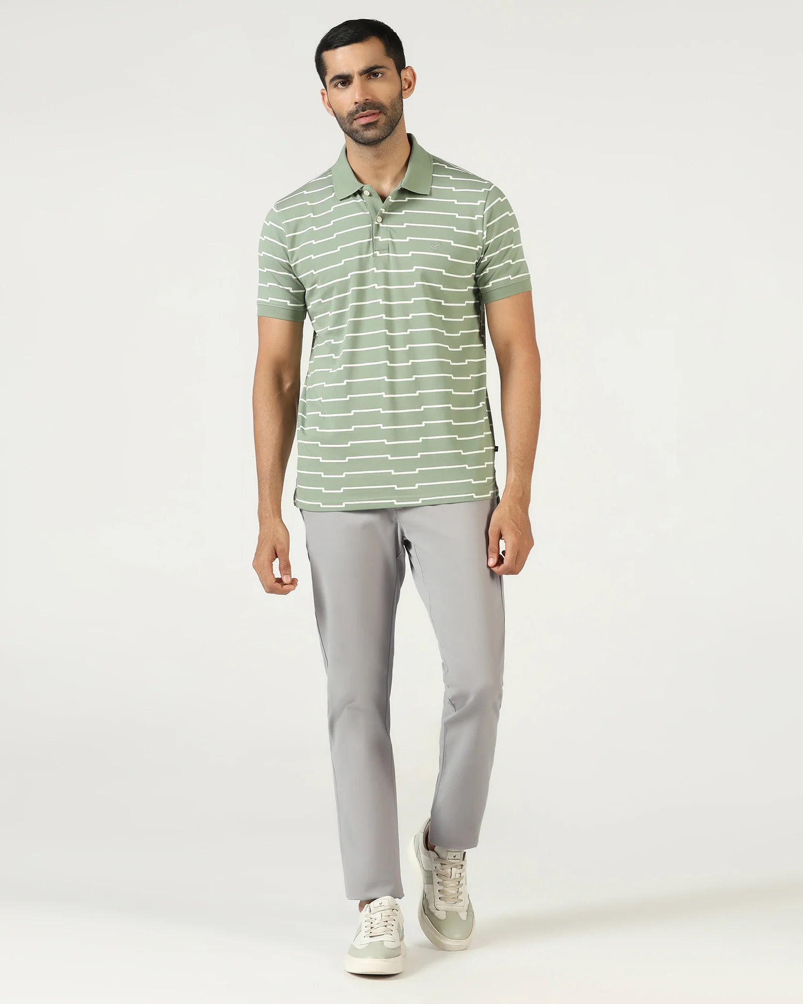 Light Grey Textured Khakis - Karis