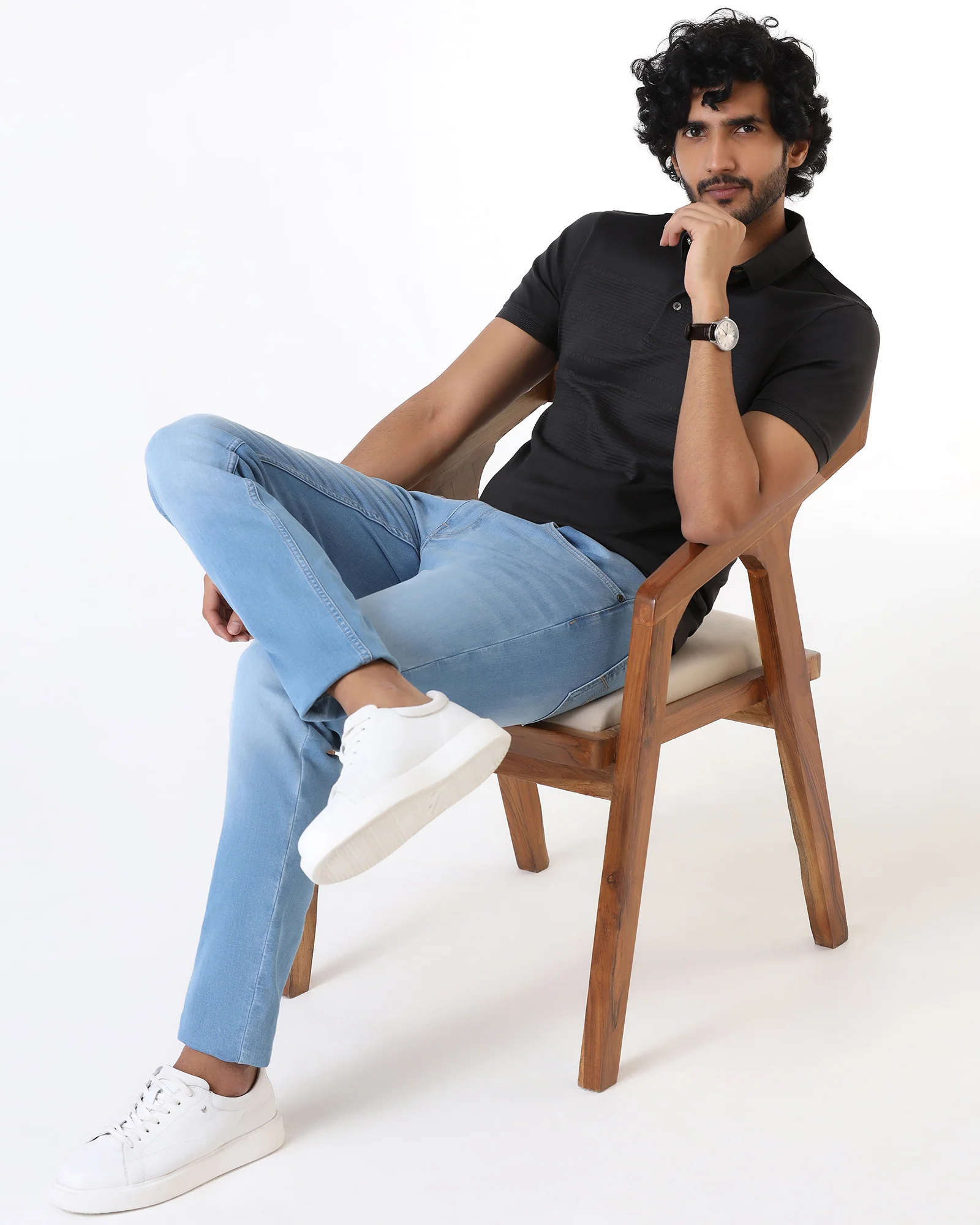 Light Grey Textured Polo - Jap - Image 7
