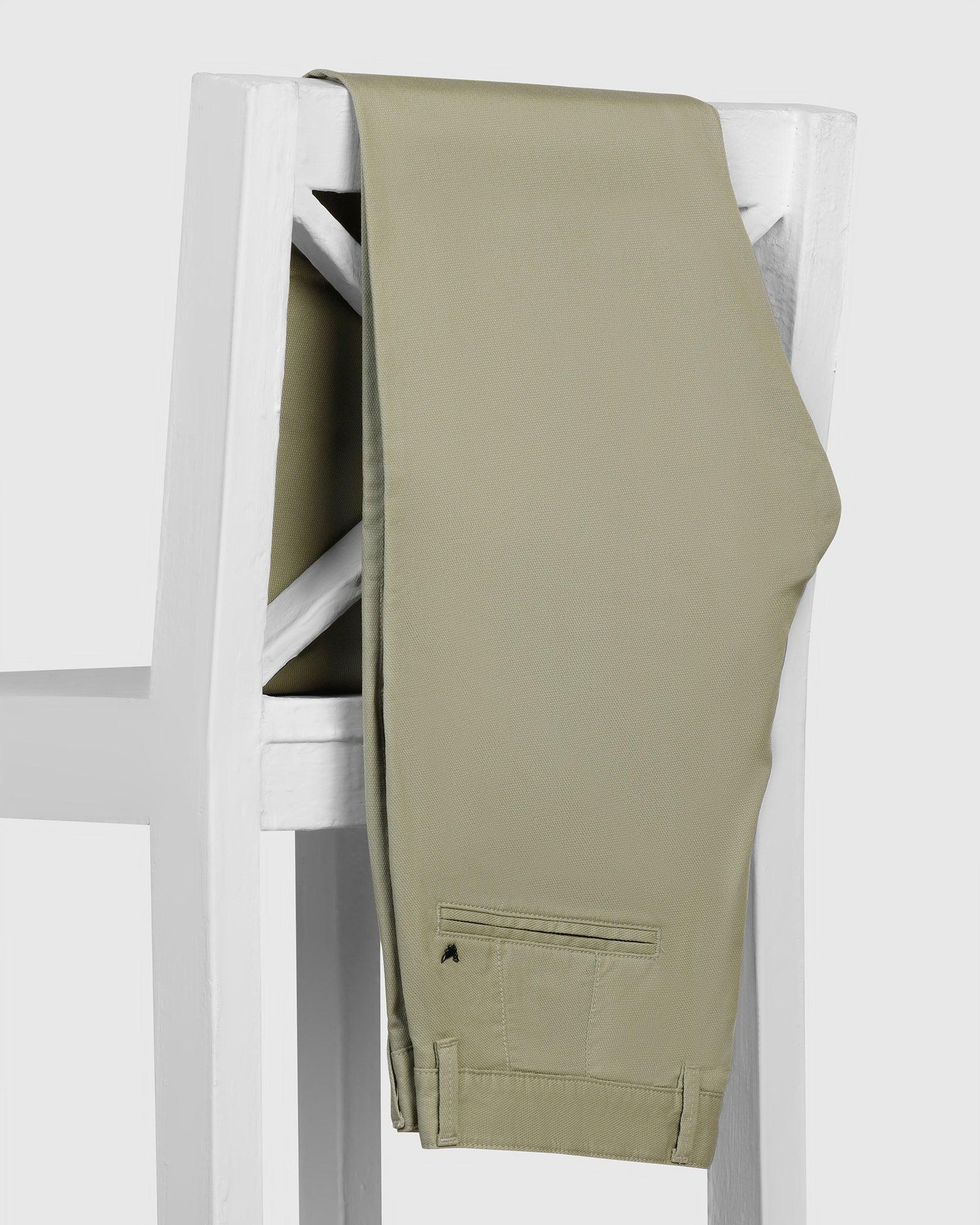 Slim Fit B-91 Casual Olive Textured Khakis - Kart - Image 5