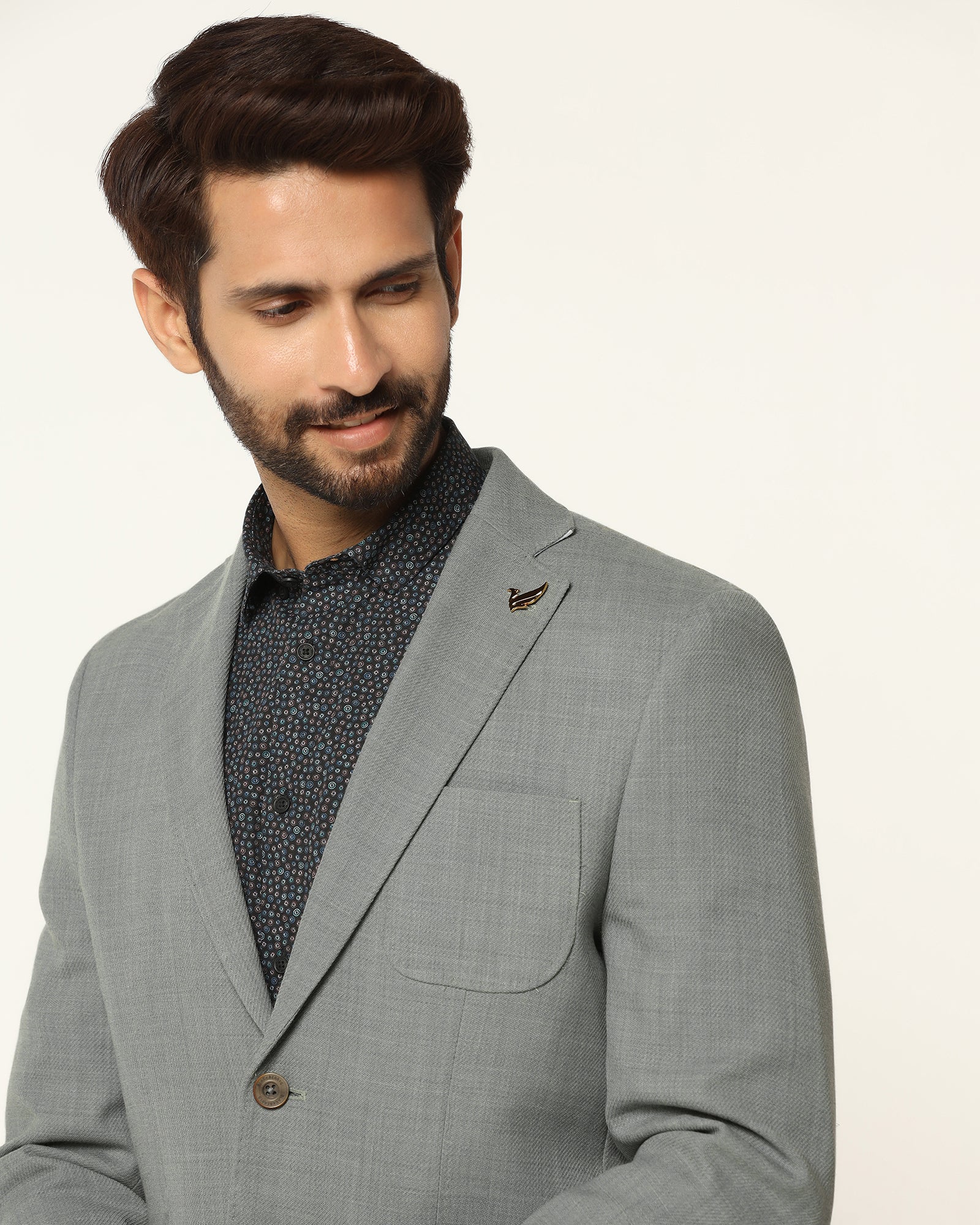 Luxe Formal Light Green Solid Blazer - Soho - Image 4