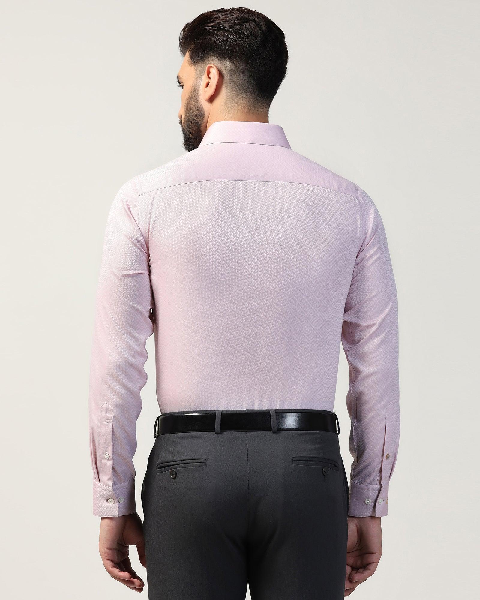 Luxe Formal Pink Textured Shirt - Silas - Image 2