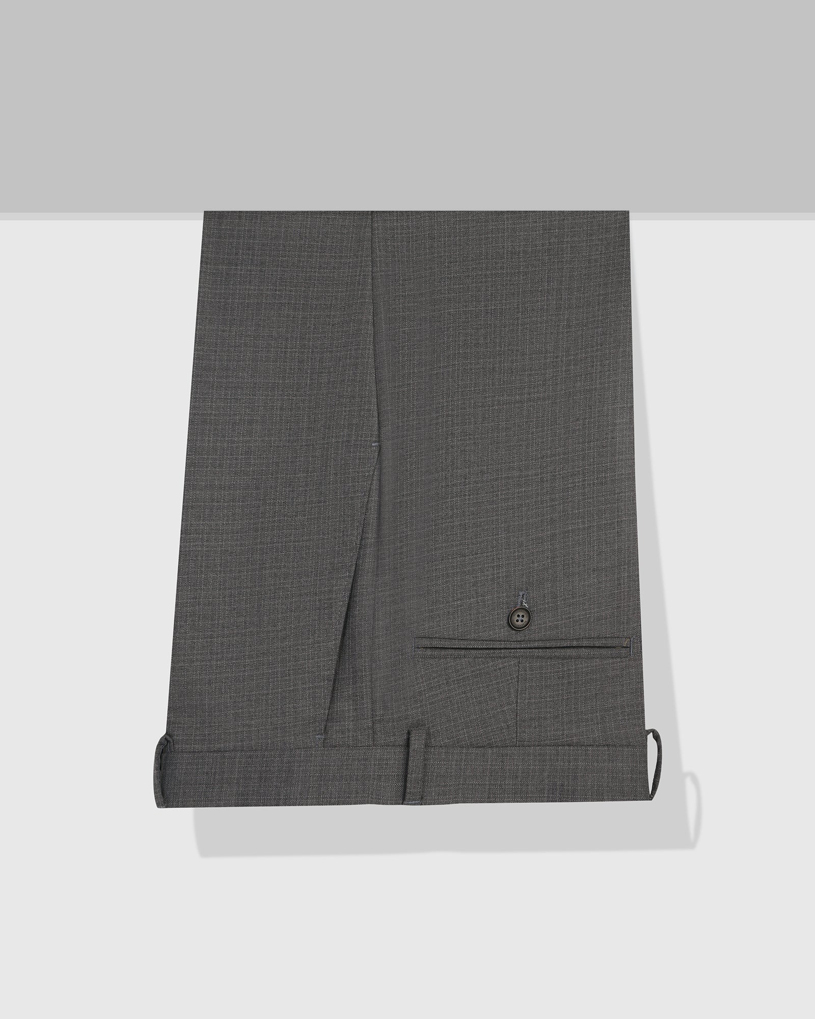 Luxe Slim Comfort B-95 Formal Grey Textured Trouser - Chanel - Image 5