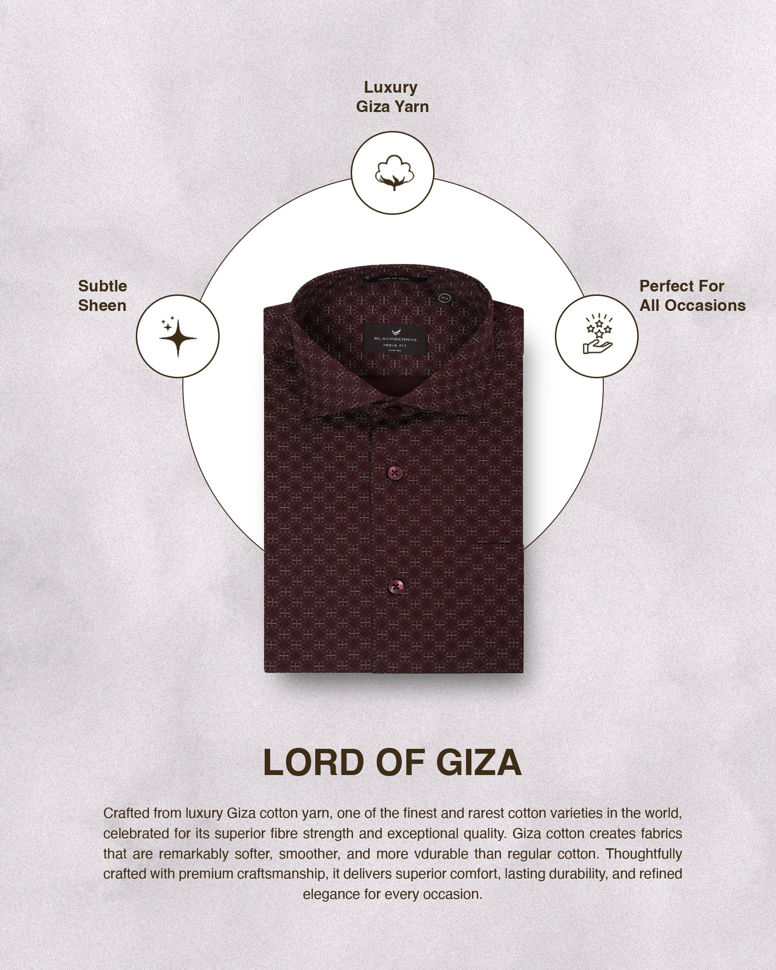 Maroon Printed Shirt - Cloud - Image 5