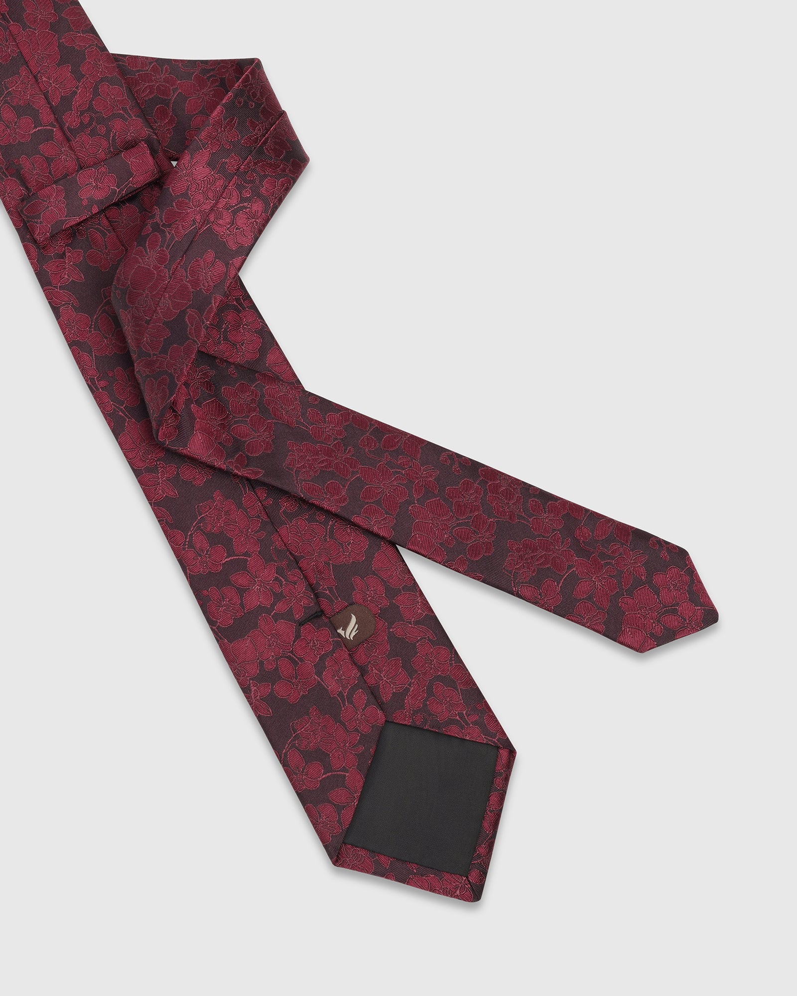 Maroon Silk Jacquard Tie - Whitmore - Image 4
