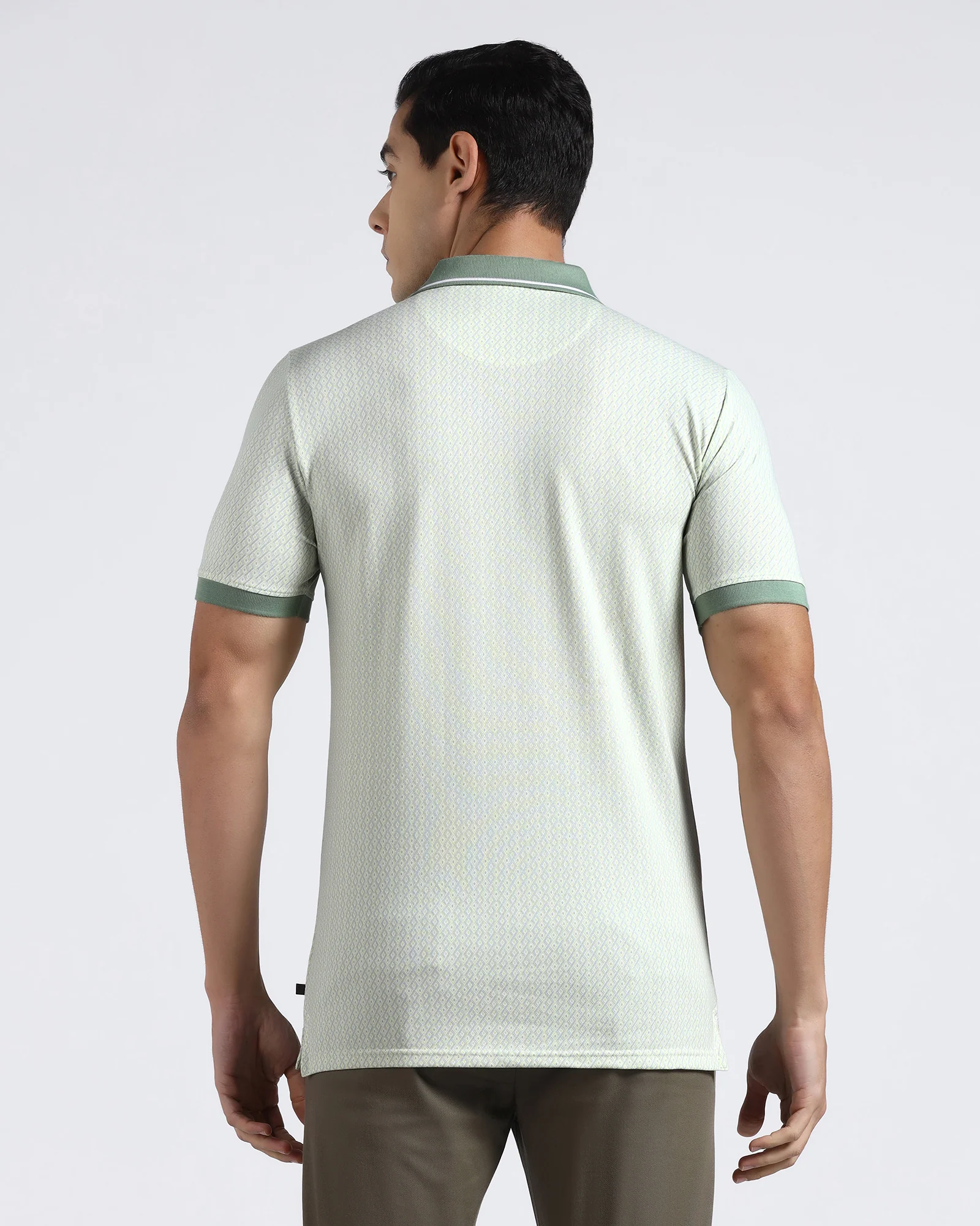 Mint Green Printed Polo - Mini - Image 2