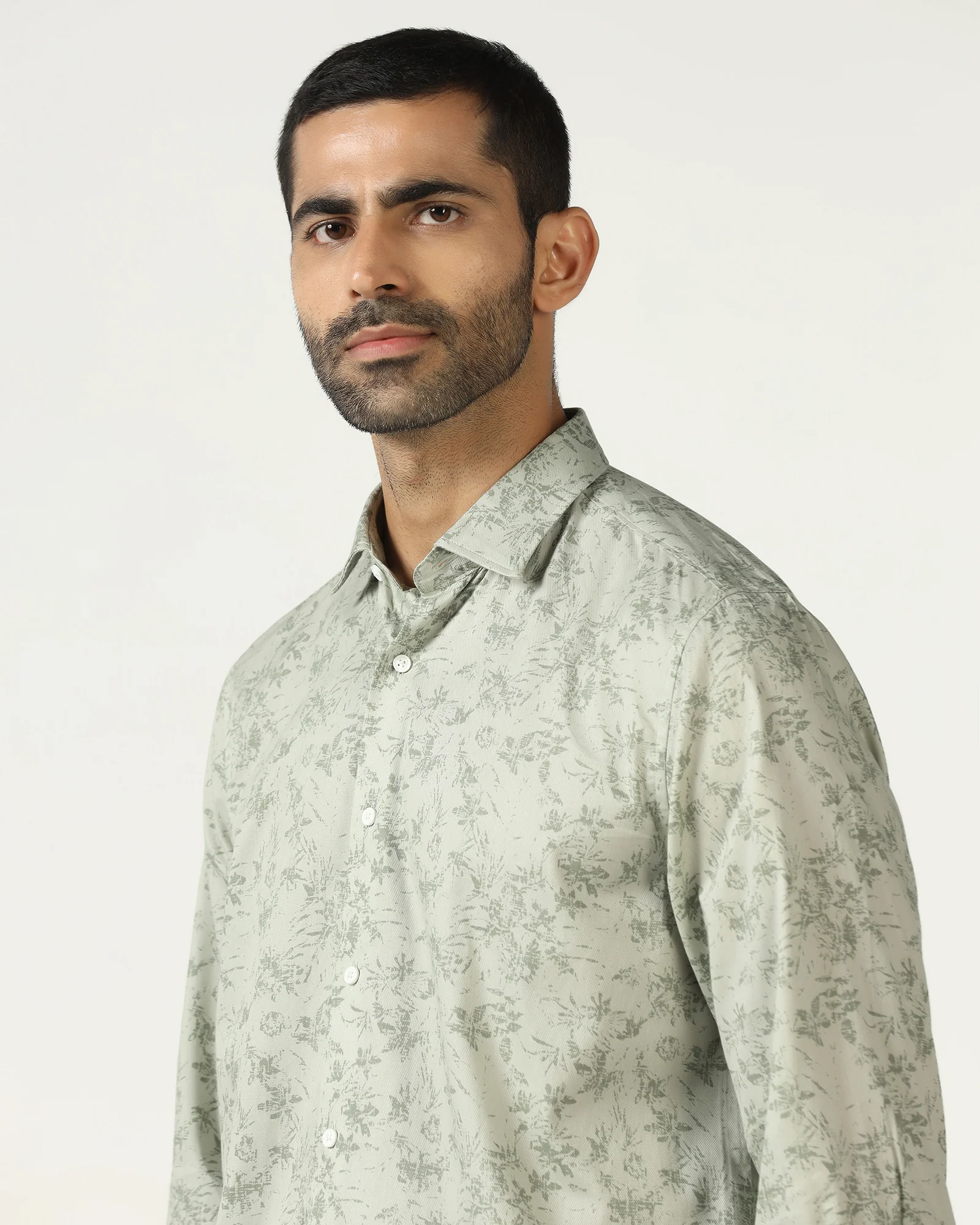 Mint Printed Shirt - Holten - Image 4