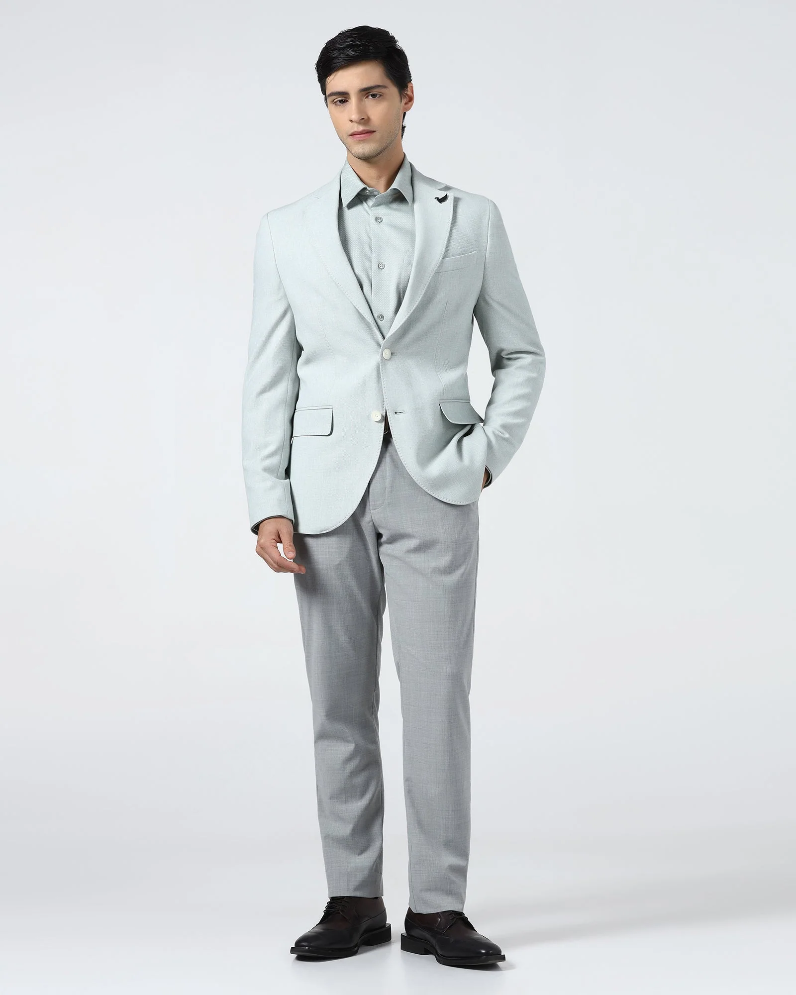 Mint Textured Blazer - Watson - Image 3