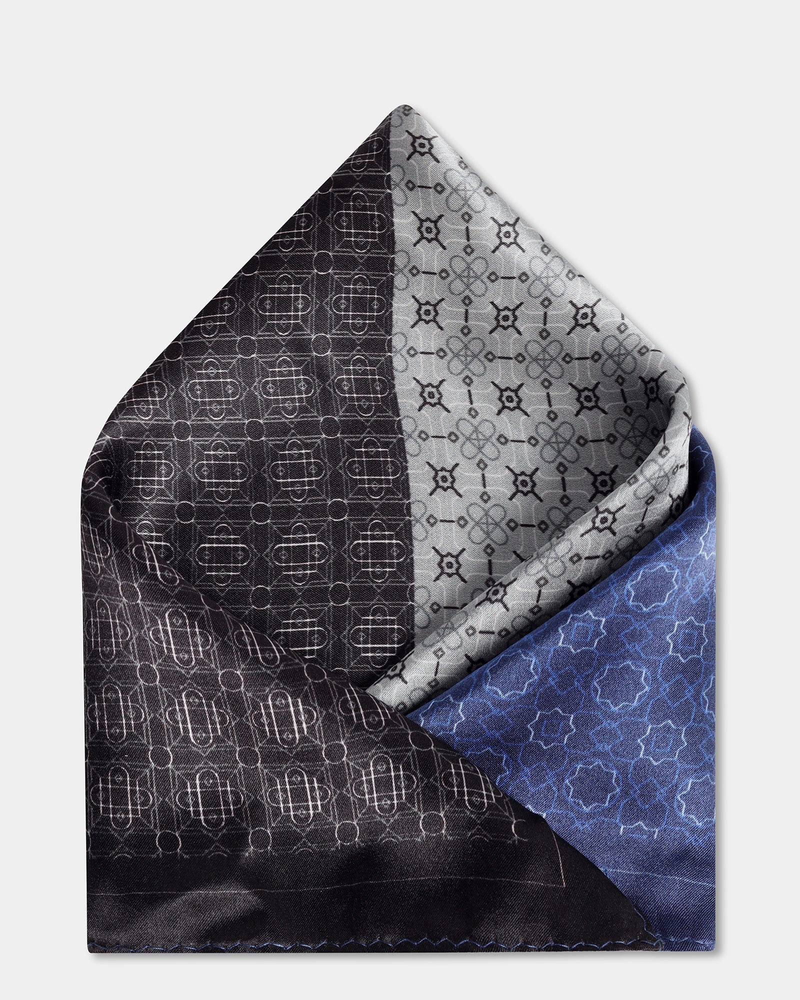 Multi Color Solid 100% Silk Pocket Square - Wakuram - Image 3