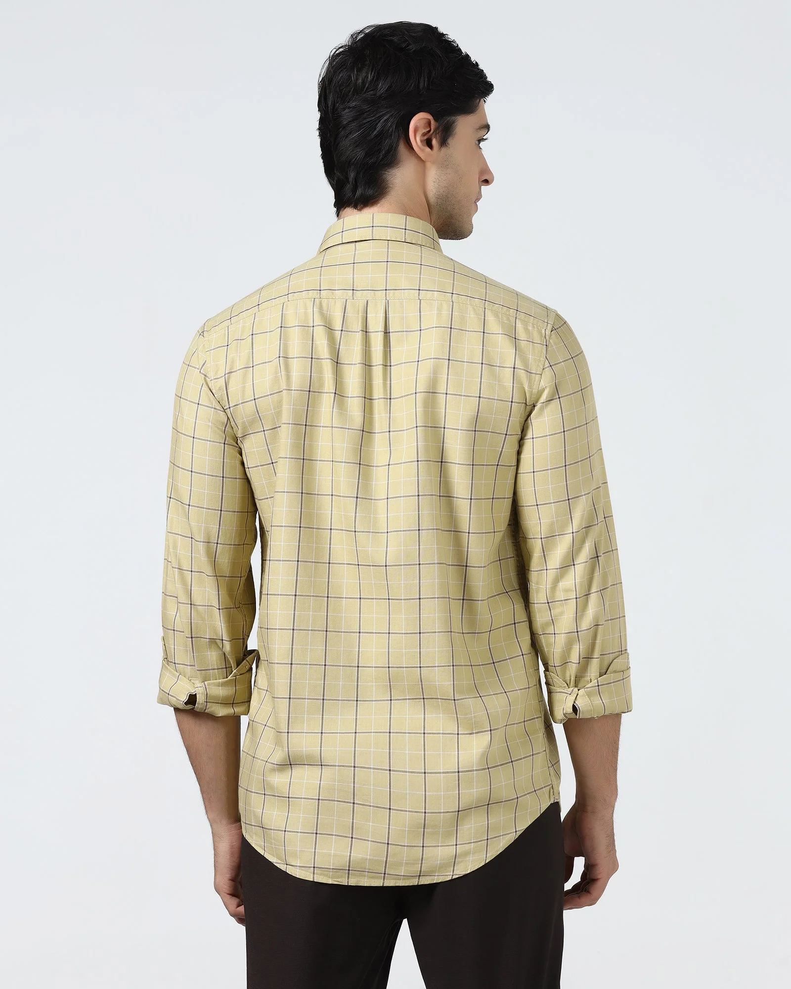 Mustard Check Shirt - Havro - Image 3