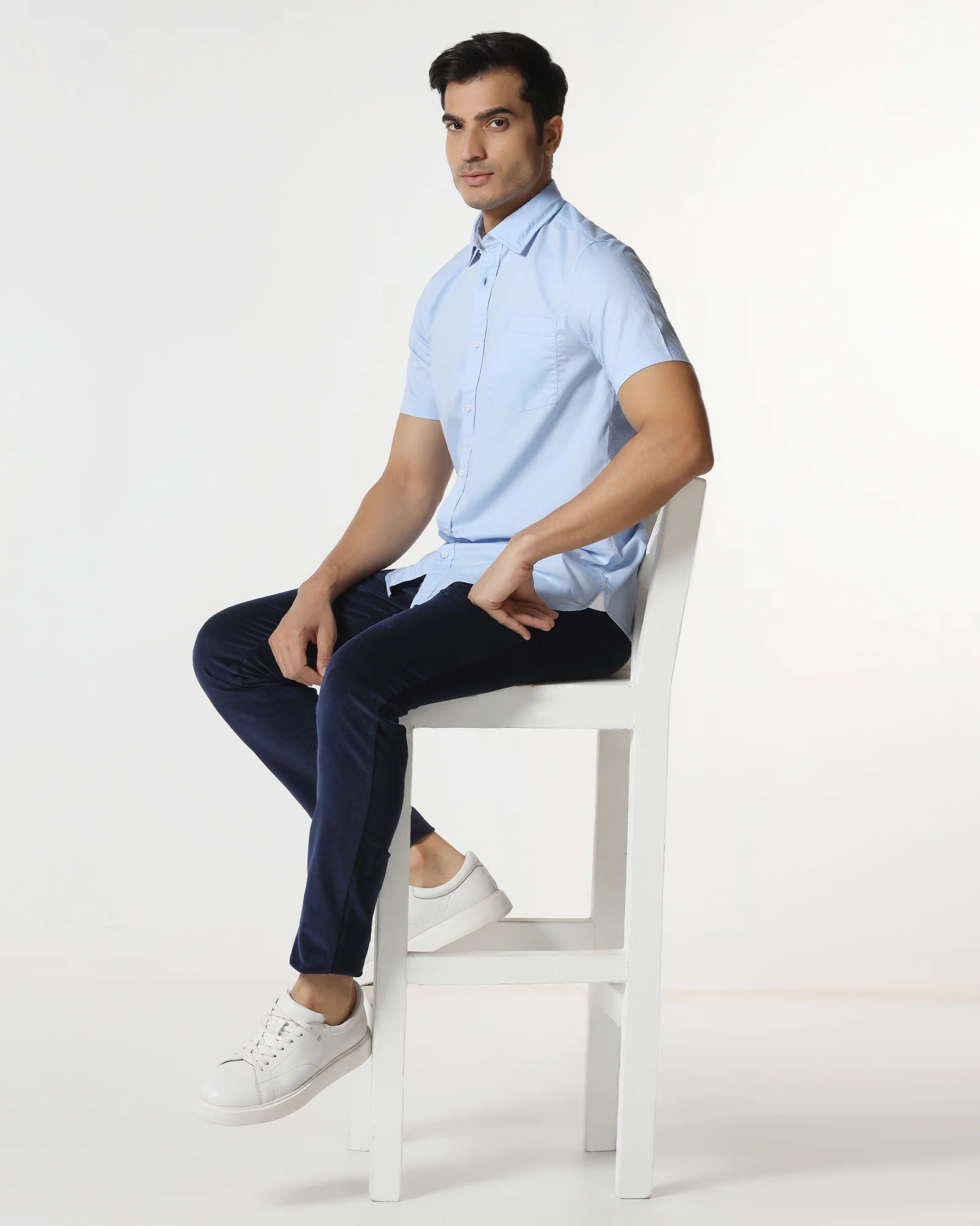 Navy Corduroy Solid Khakis - Fraser - Image 5
