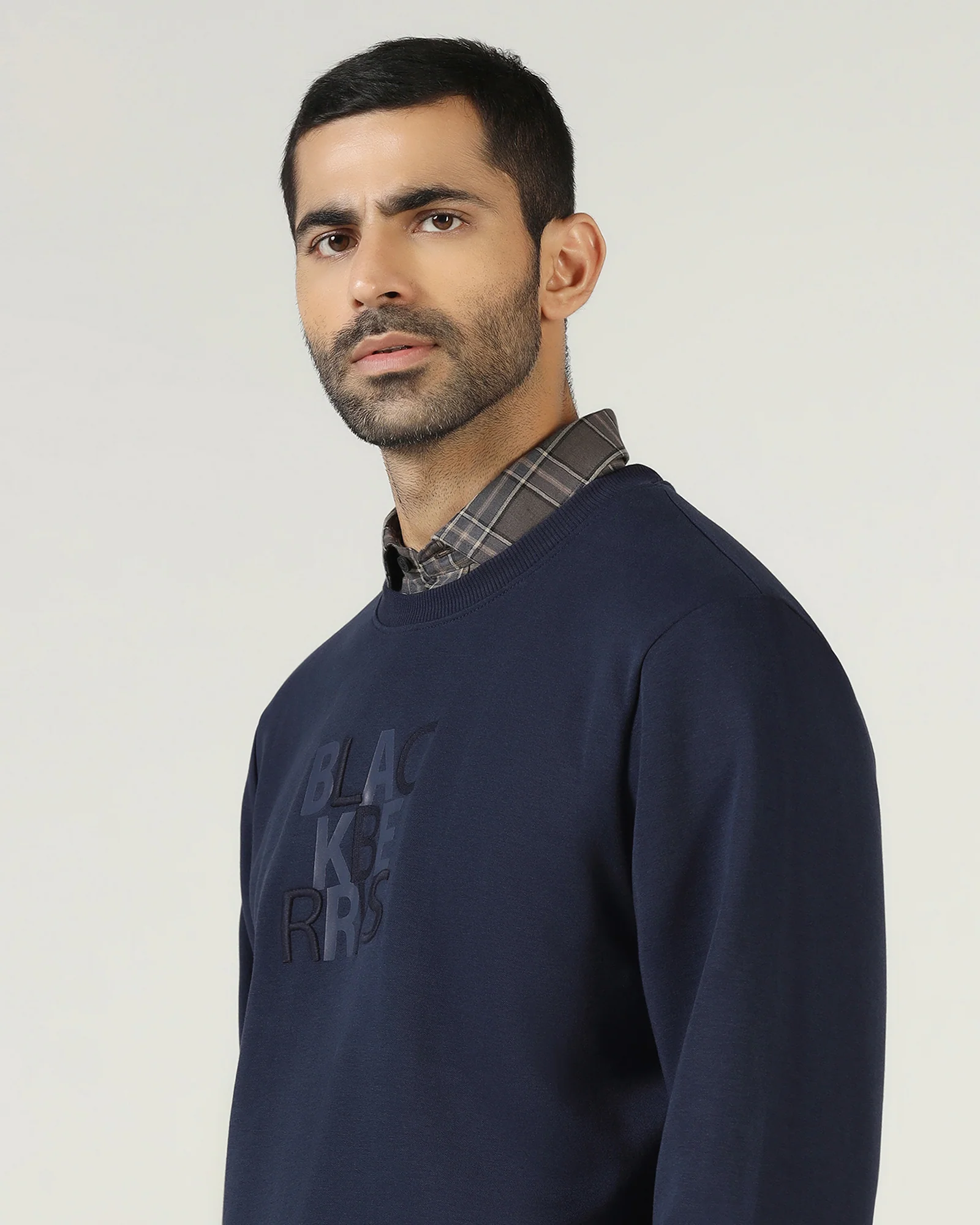 Navy Crew Neck Solid Sweatshirt - Deck - Image 4