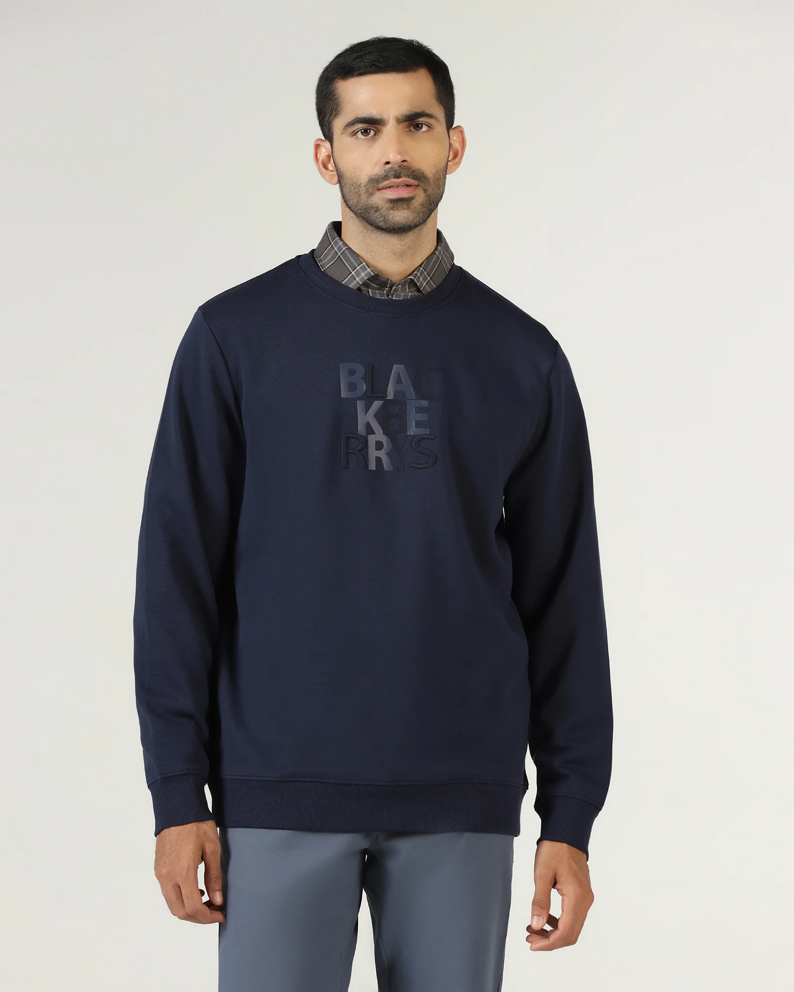 Navy Crew Neck Solid Sweatshirt - Deck - Image 6