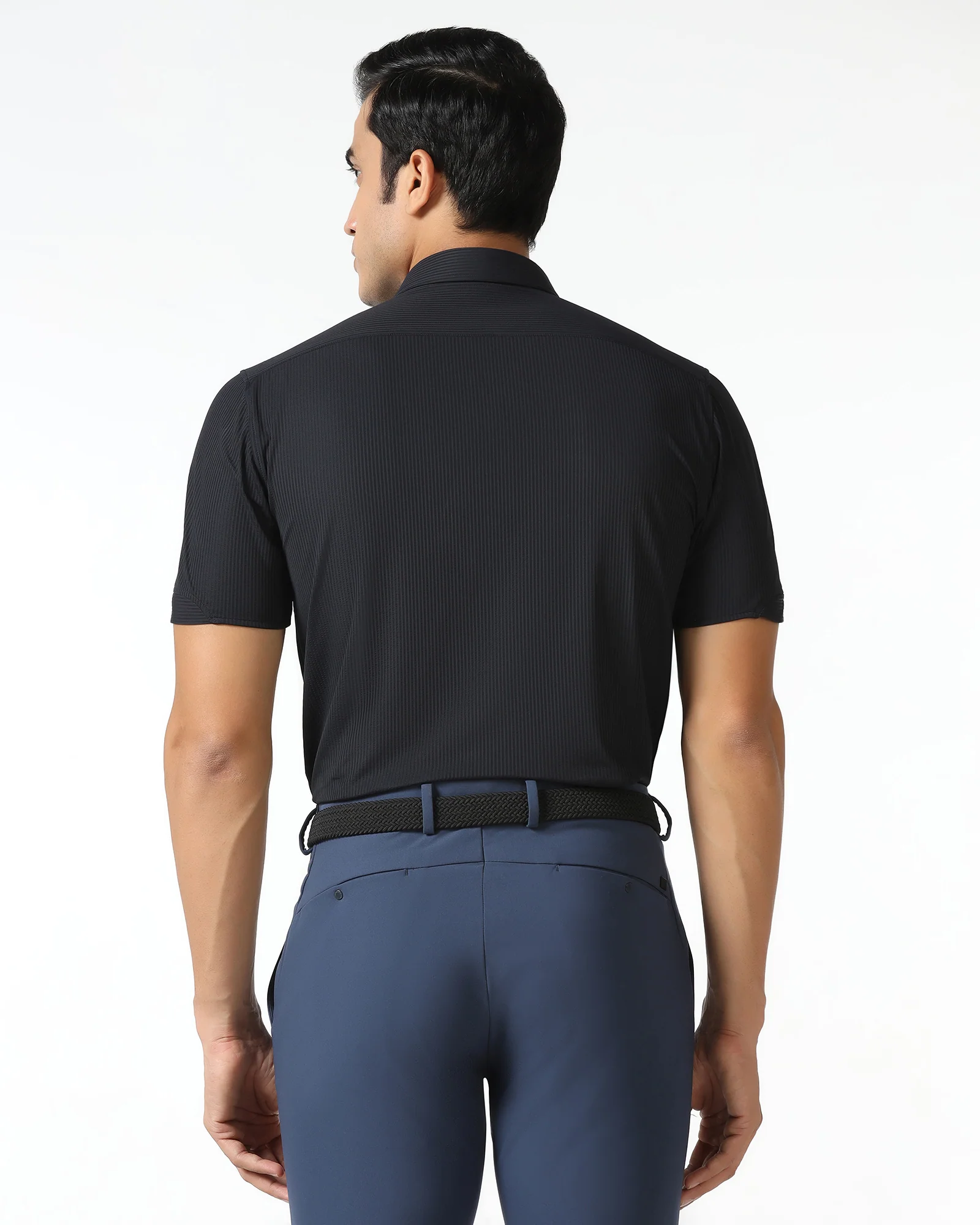 Navy Half Sleeve TechPro Stripe Shirt - Civil - Image 2