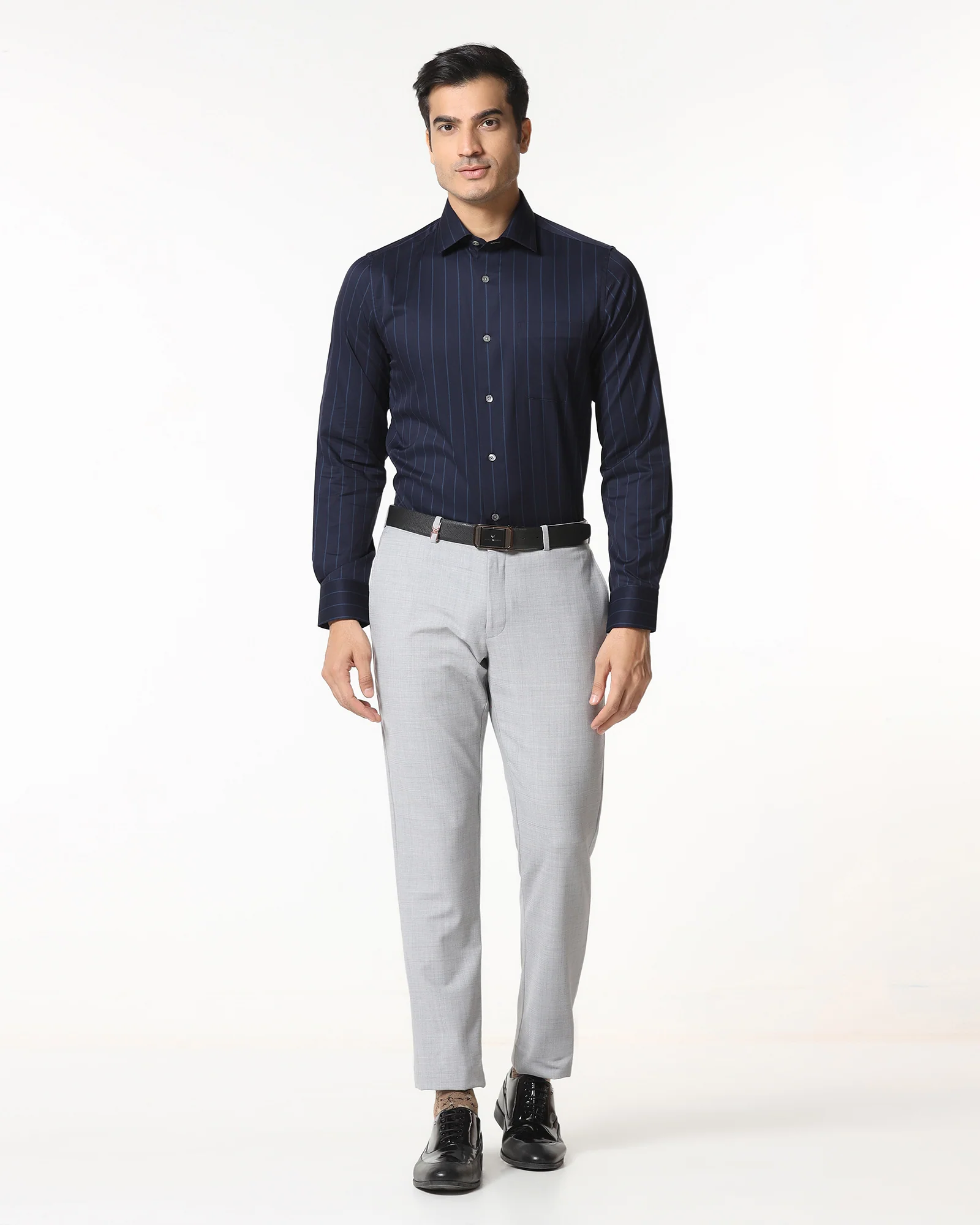 Navy Luxe Stripe Shirt - Stake - Image 3