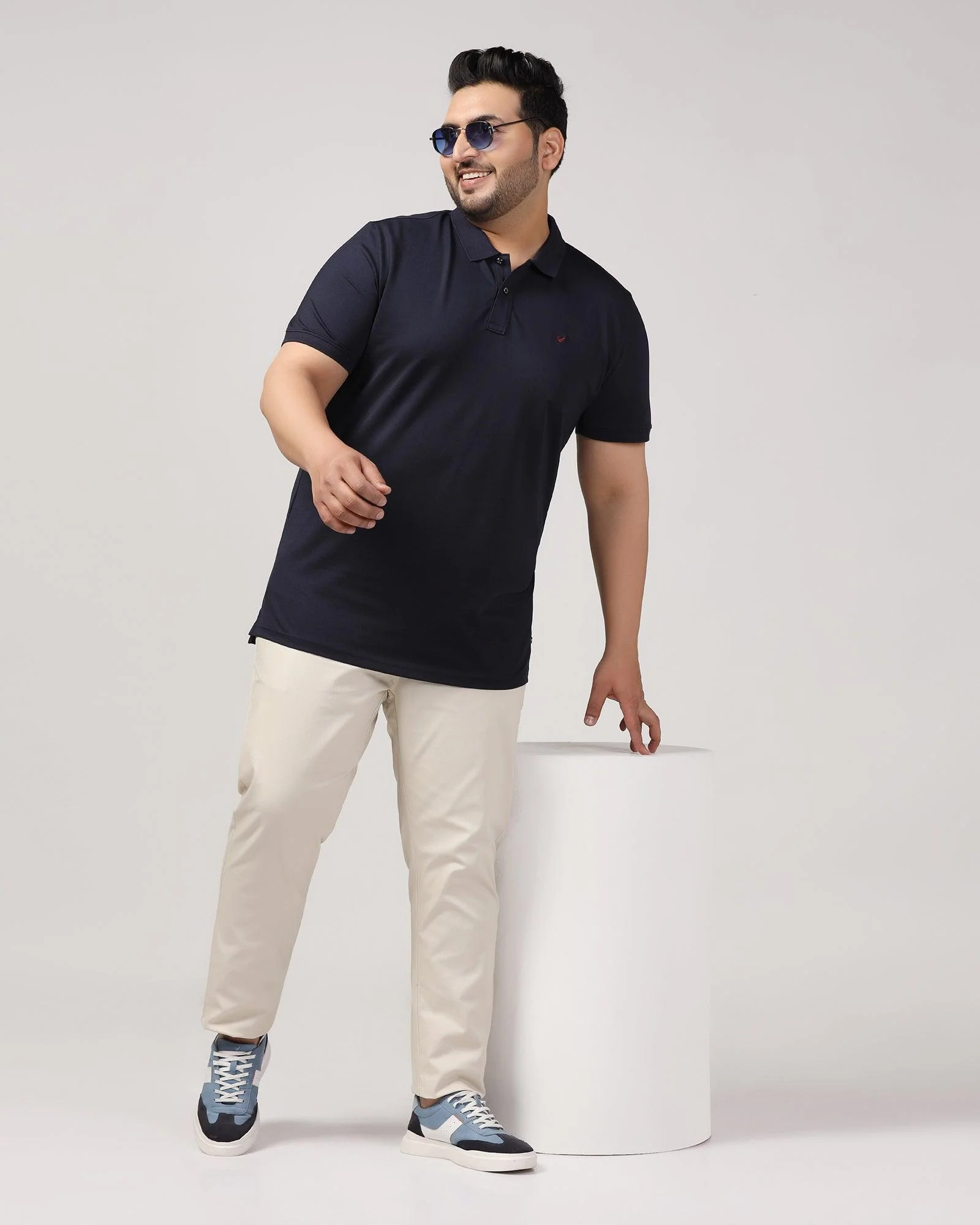 Navy Must Haves Solid Polo - Yukii - Image 11