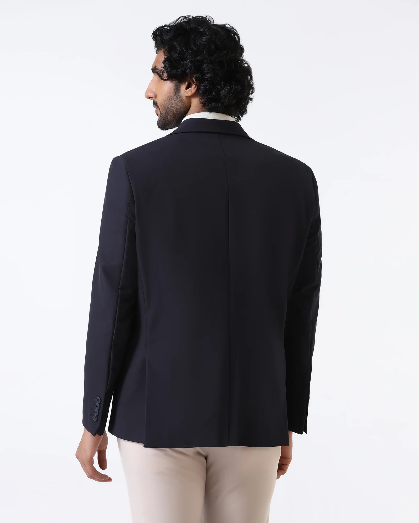 Navy TechPro Solid Blazer - Ron - Image 2