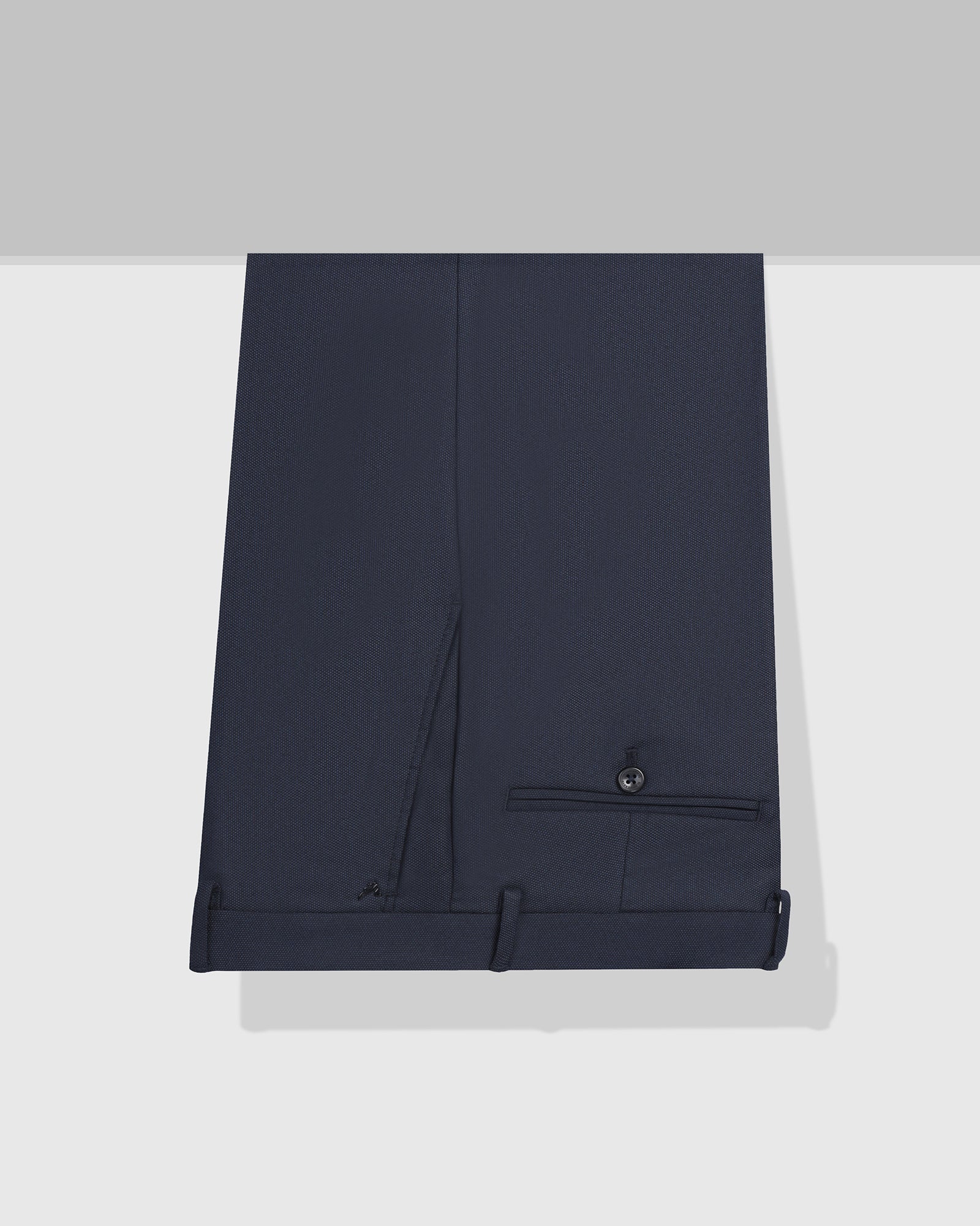 Navy Textured Trouser - Monk - Image 5