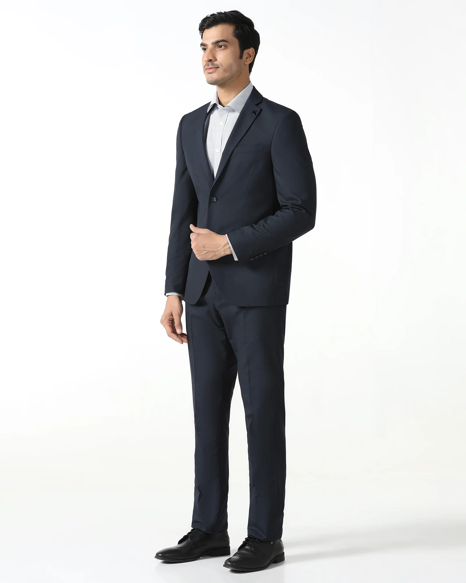 Navy Two Piece Solid Suit - Jorris - Image 10