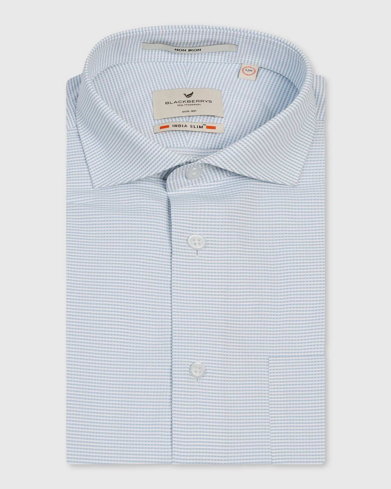 Non Iron Formal Aqua Textured Shirt - Wise - Image 5