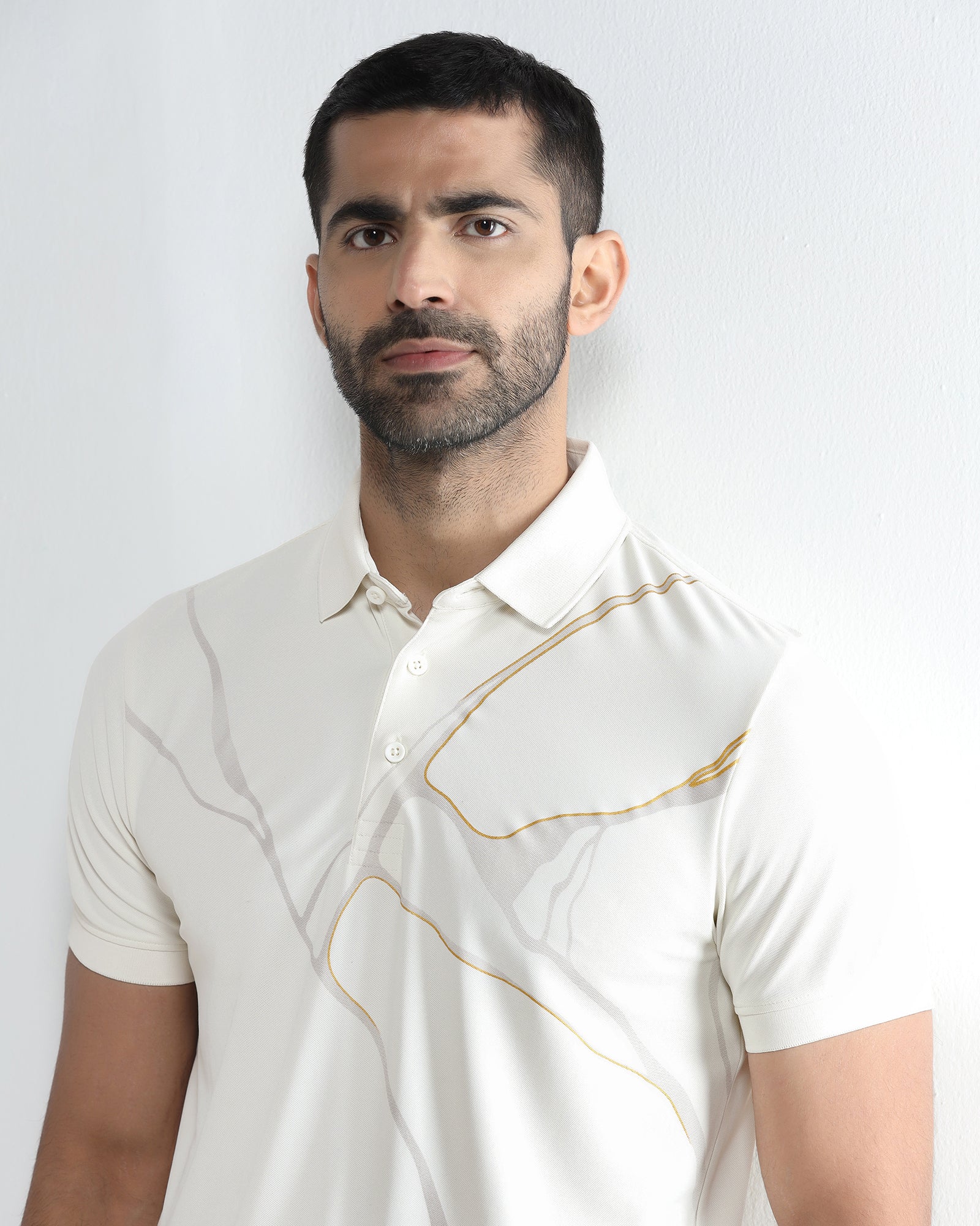 Off White TechPro Printed Polo - Snape - Image 4