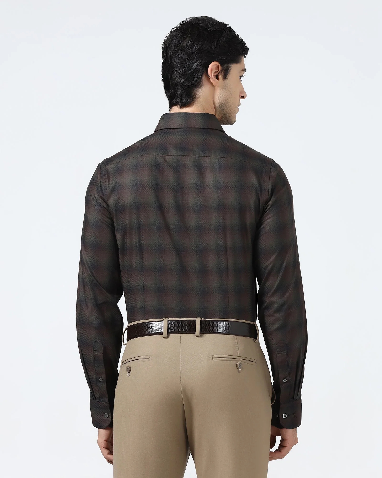 Olive Check Shirt - Perkin - Image 3