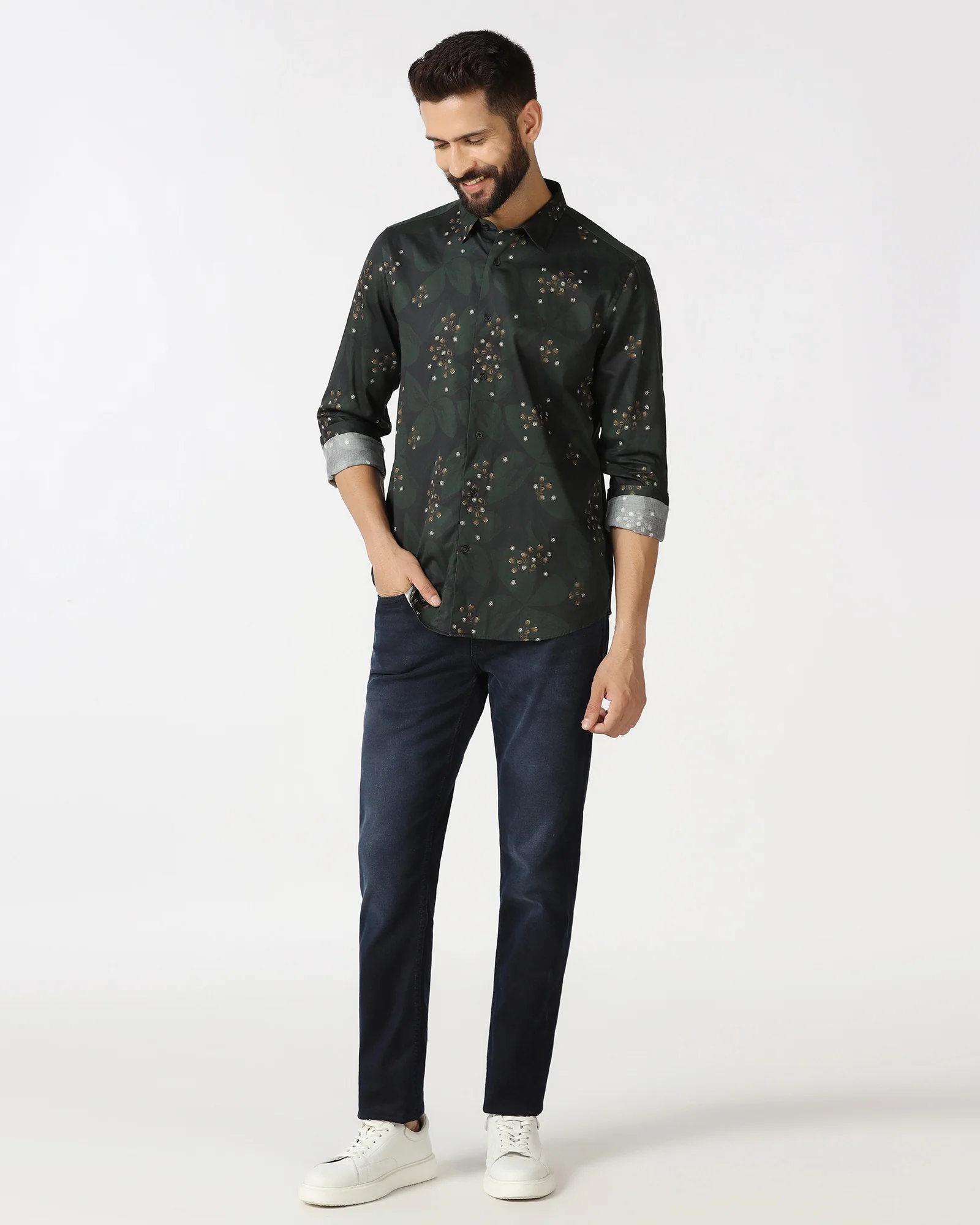 Olive Printed Shirt - Fedot - Image 8