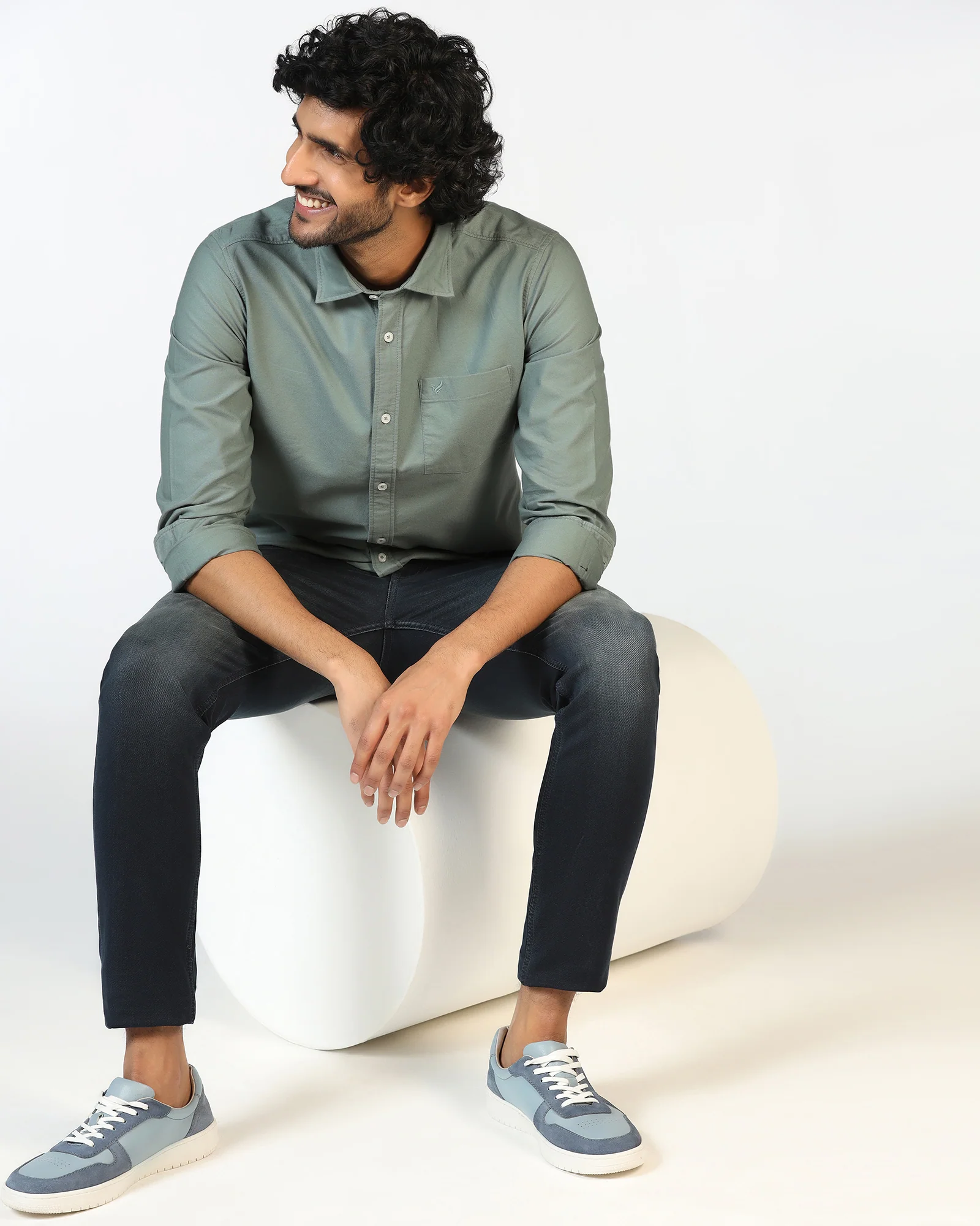 Olive Solid Shirt - Solly - Image 7
