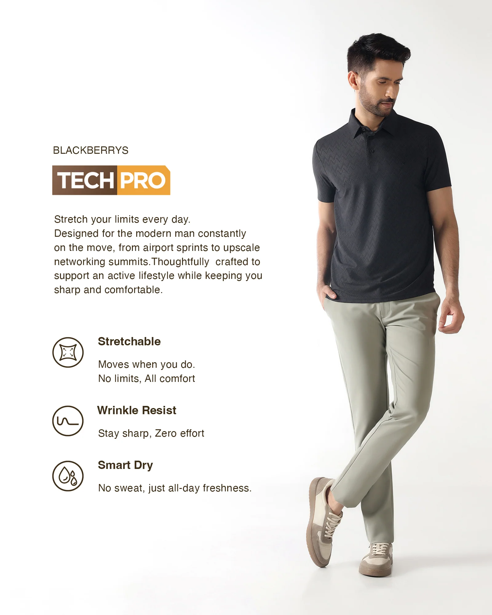 Olive TechPro Textured Khakis - Guss - Image 3