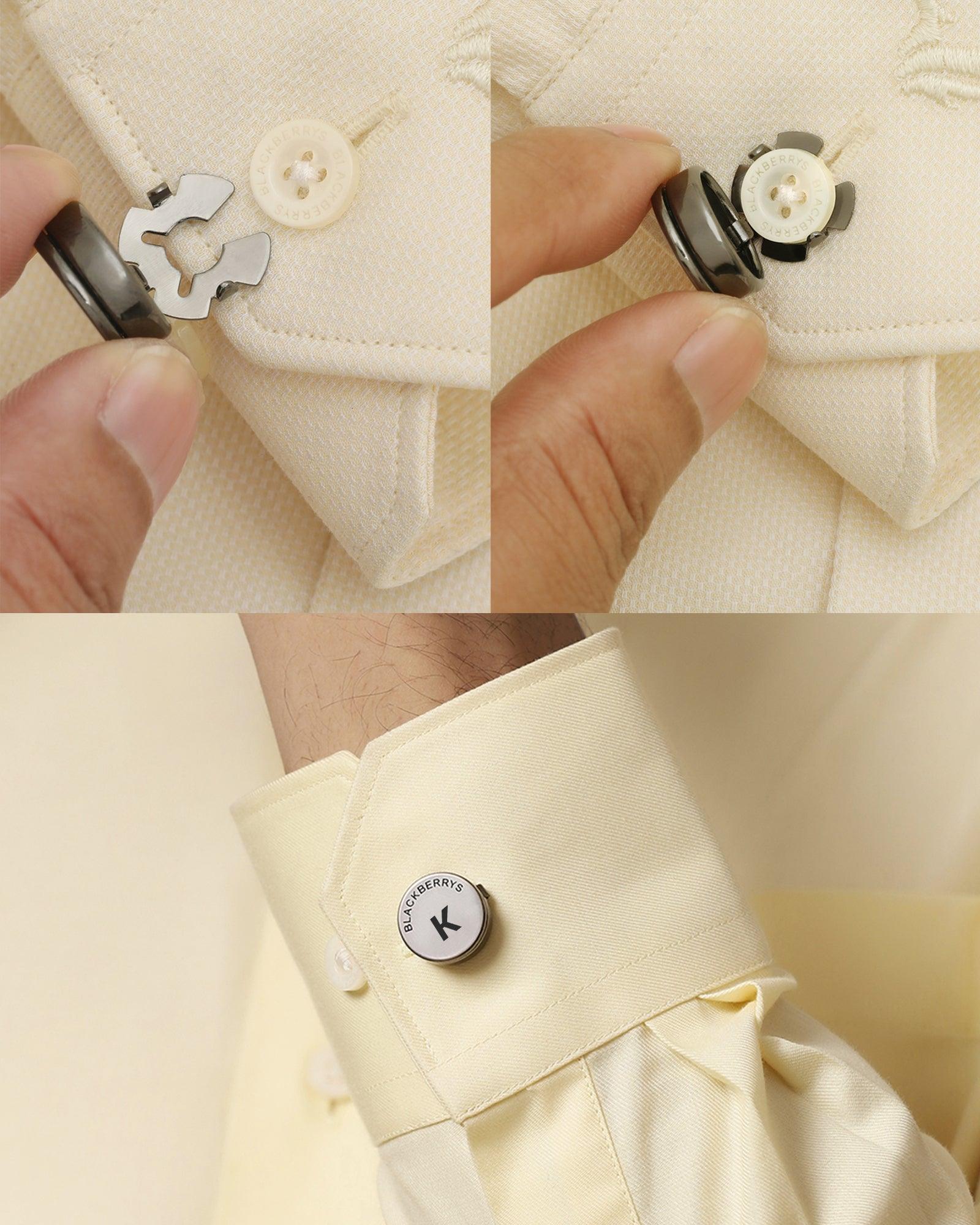 Shirt Button Cover With Alphabetic Initial-K - Image 3