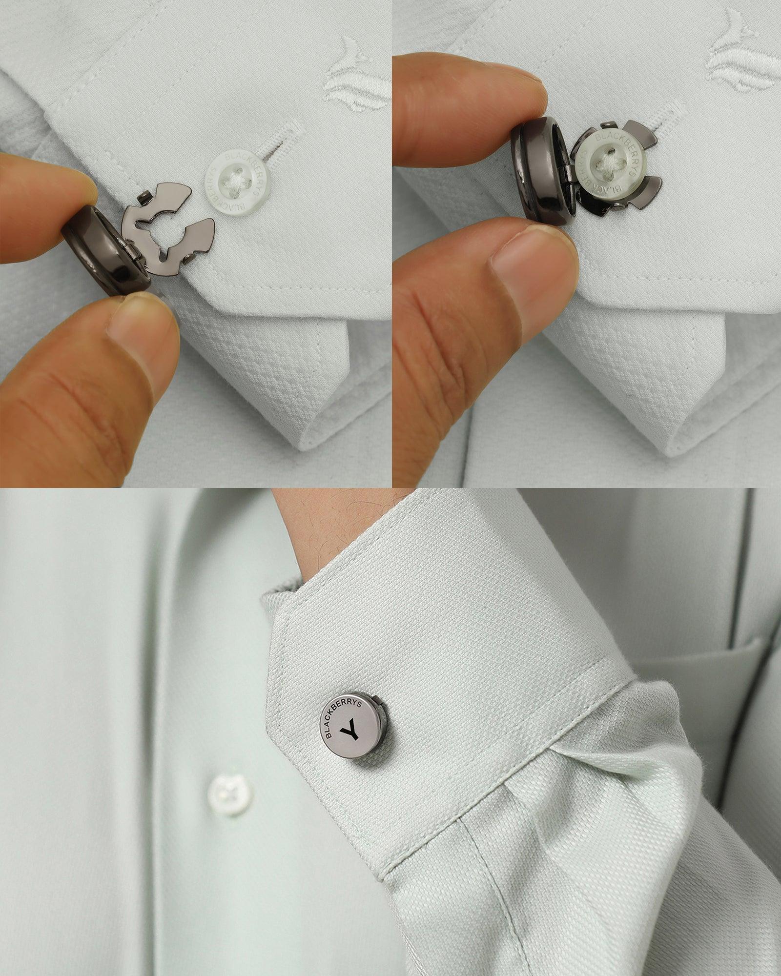 Shirt Button Cover With Alphabetic Initial-Y - Image 3