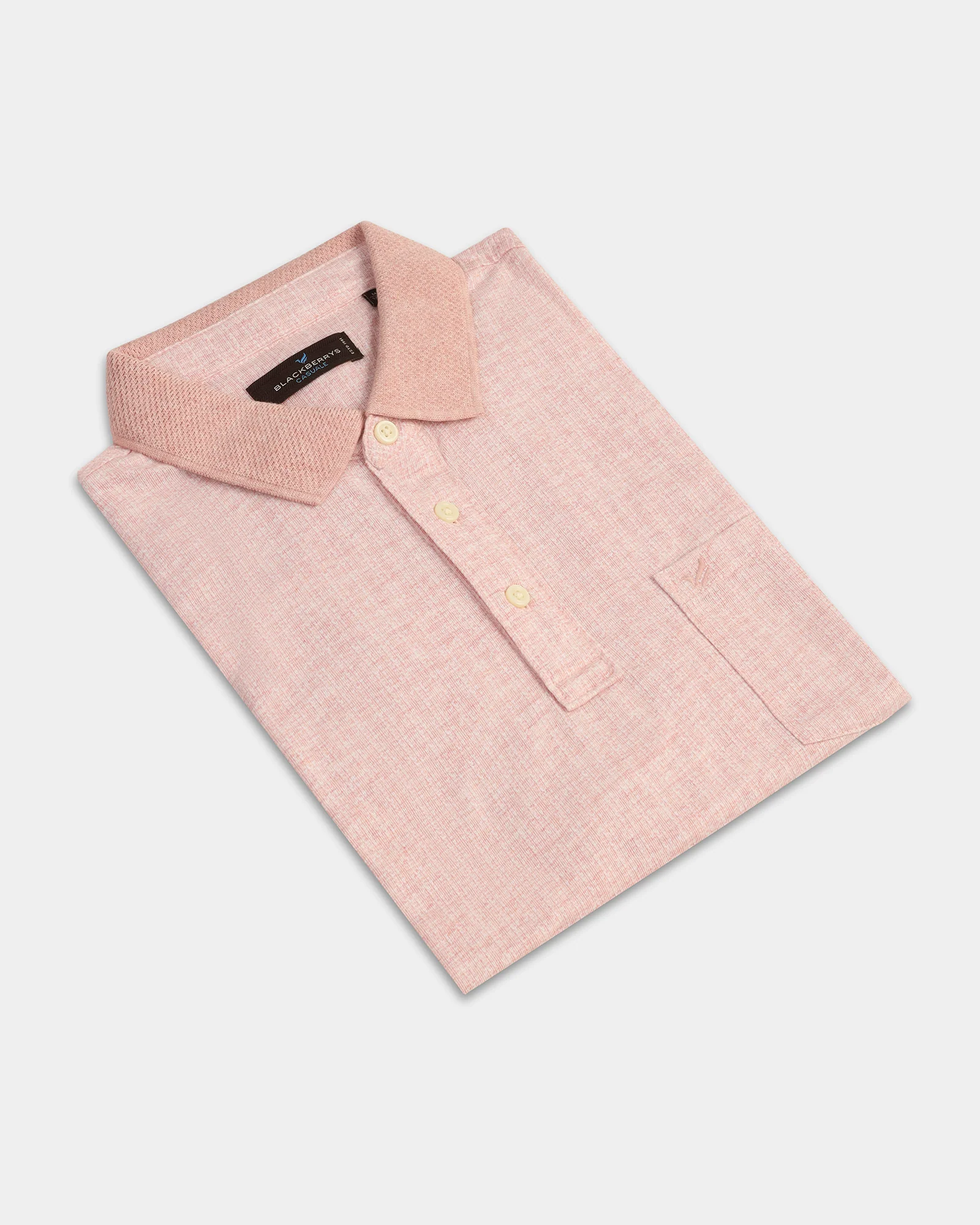 Pink Textured Polo - Shepred - Image 5
