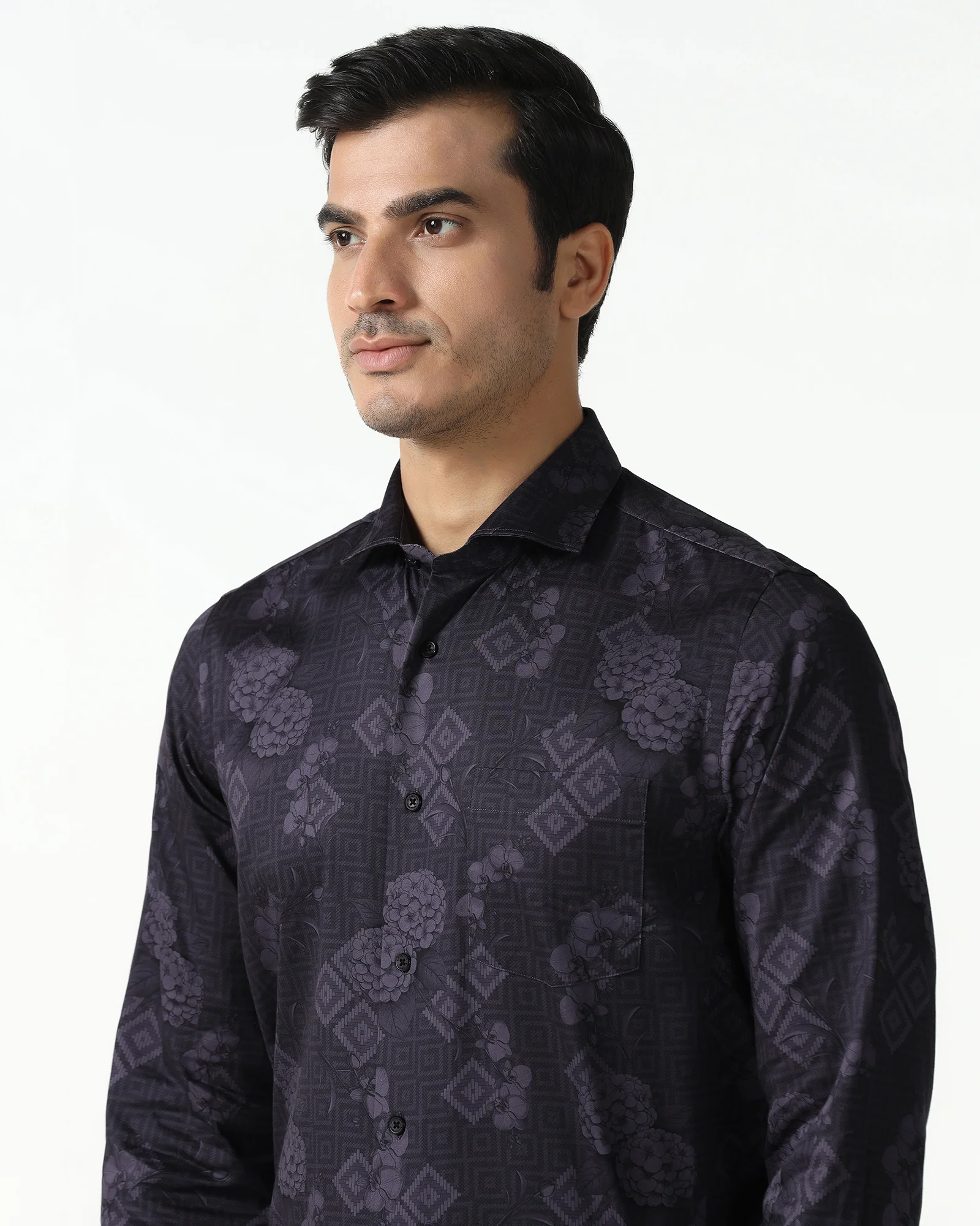 Plum Printed Shirt - Pristine - Image 4