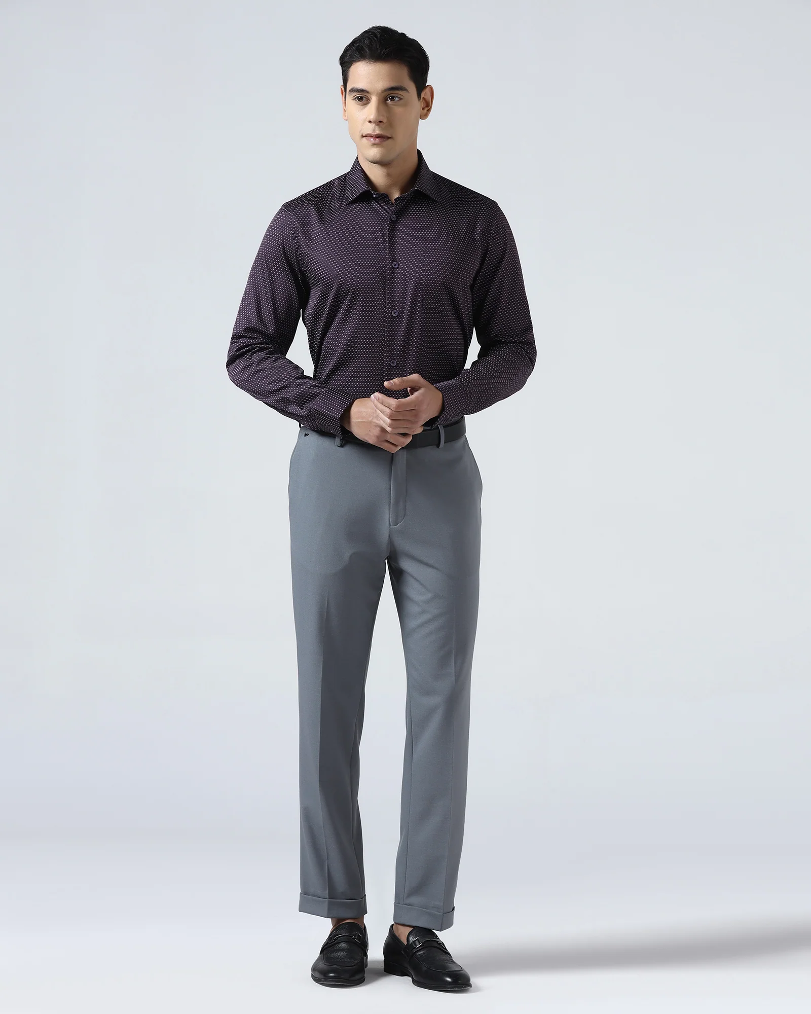 Plum Printed Shirt - Rapid - Image 3