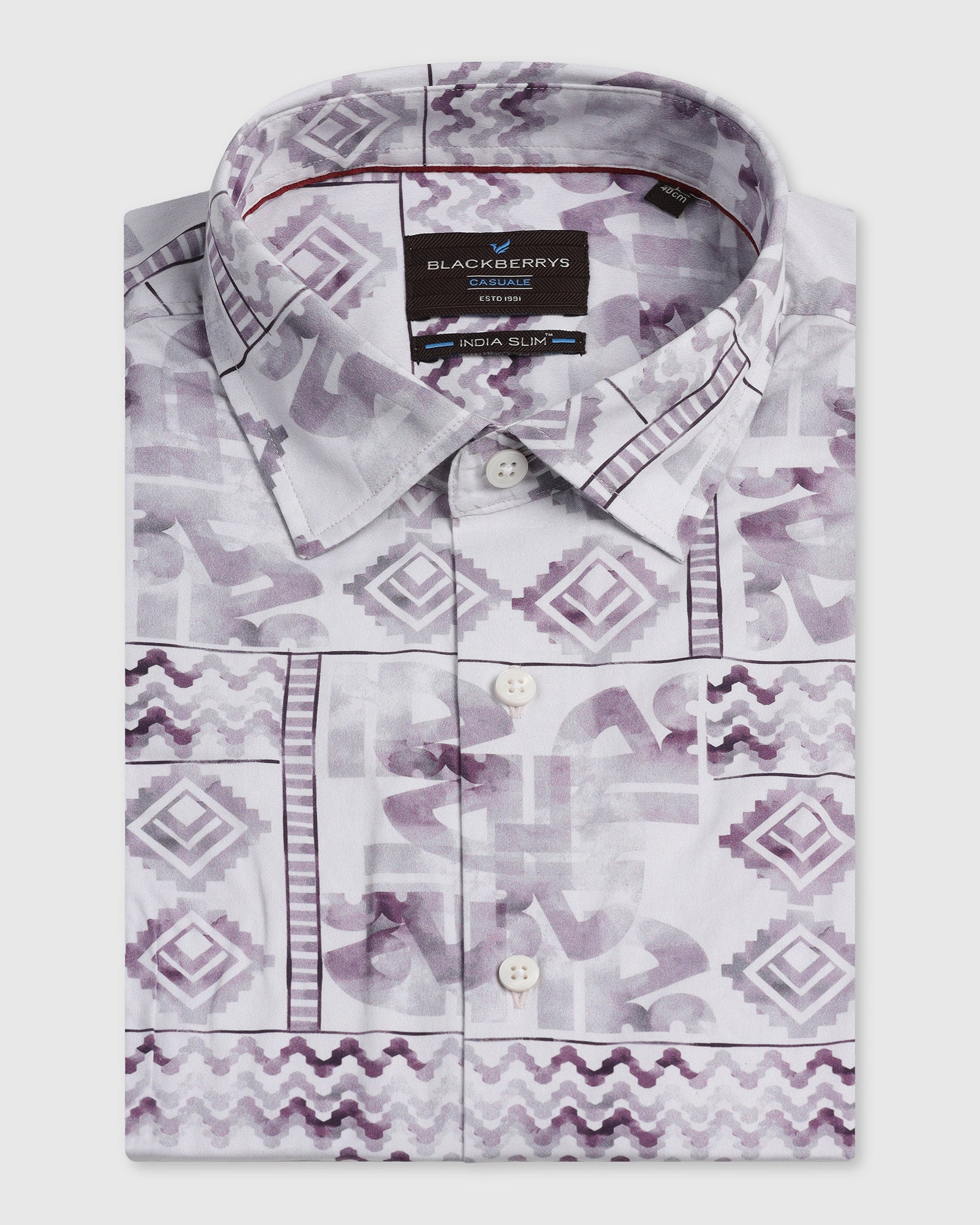 Plum Printed Shirt - Ryne - Image 5