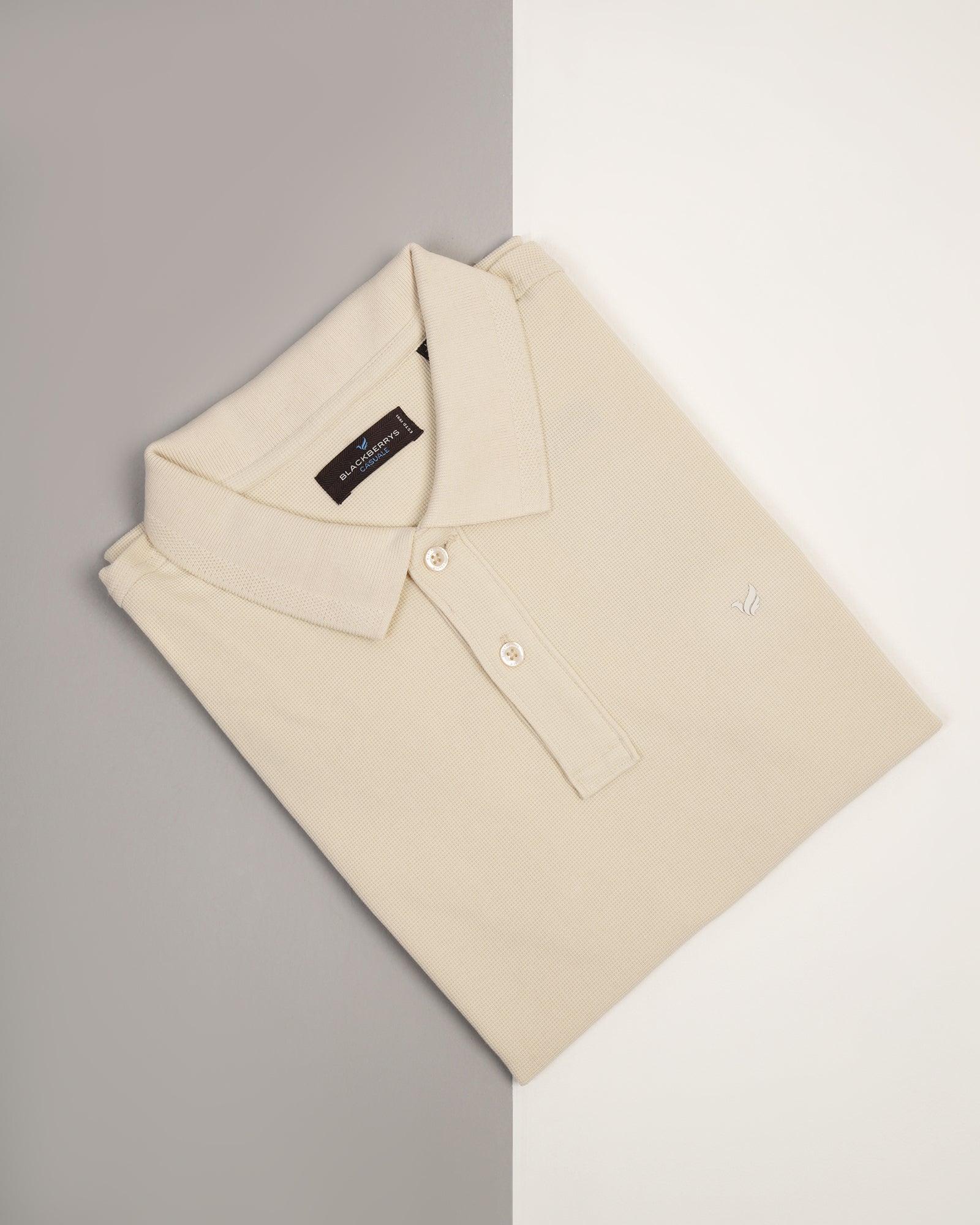 Polo Beige Solid T-Shirt - Jacob - Image 5