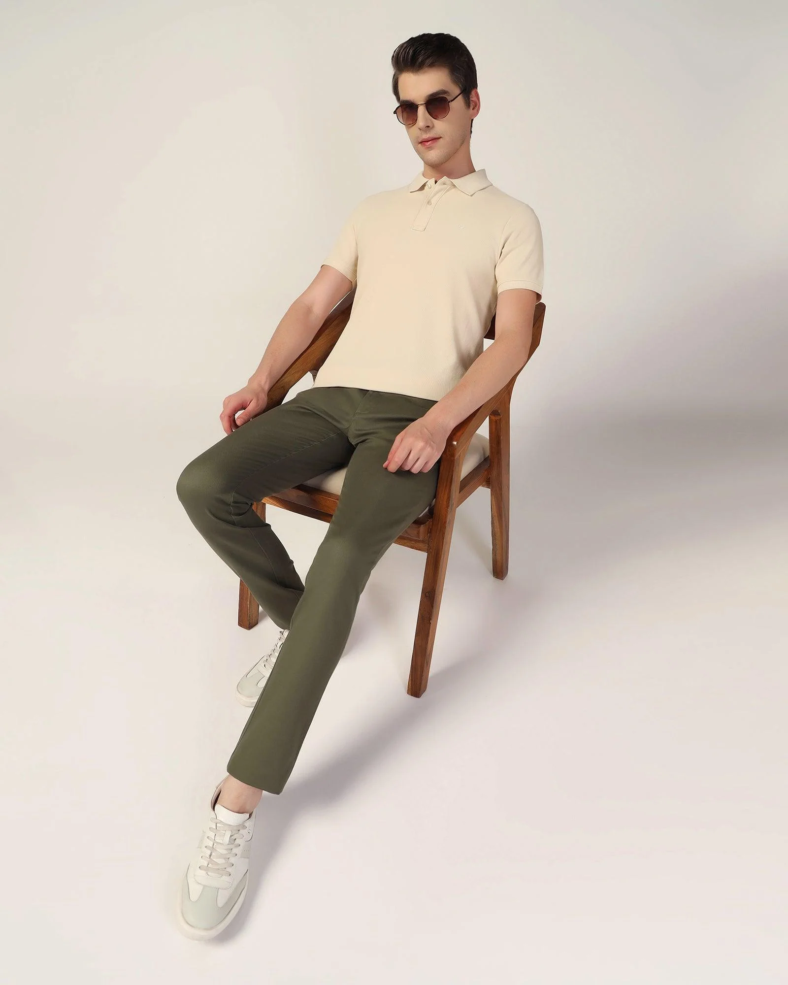 Polo Beige Solid T-Shirt - Jacob - Image 7